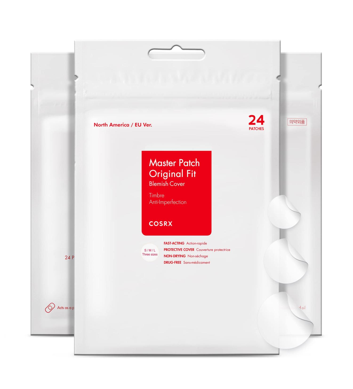 COSRX Acne Pimple Patch: Absorbing Hydrocolloid Spot Stickers - 72 Count (Pack of 3) for Blemishes and Zits, Face and Body - Cruelty-Free, No Toxic Ingredients - Buy Online on GoSupps.com