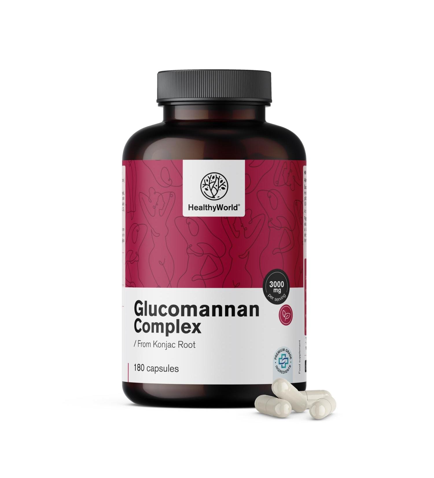 Be Healthy Group doo Glucomannan complex 3000mg From Konjac root 180 capsules Support for weight loss With added Choline Chromium Vitamin D3 and B3 GMOfree 1month supply - Buy Online on GoSupps.com