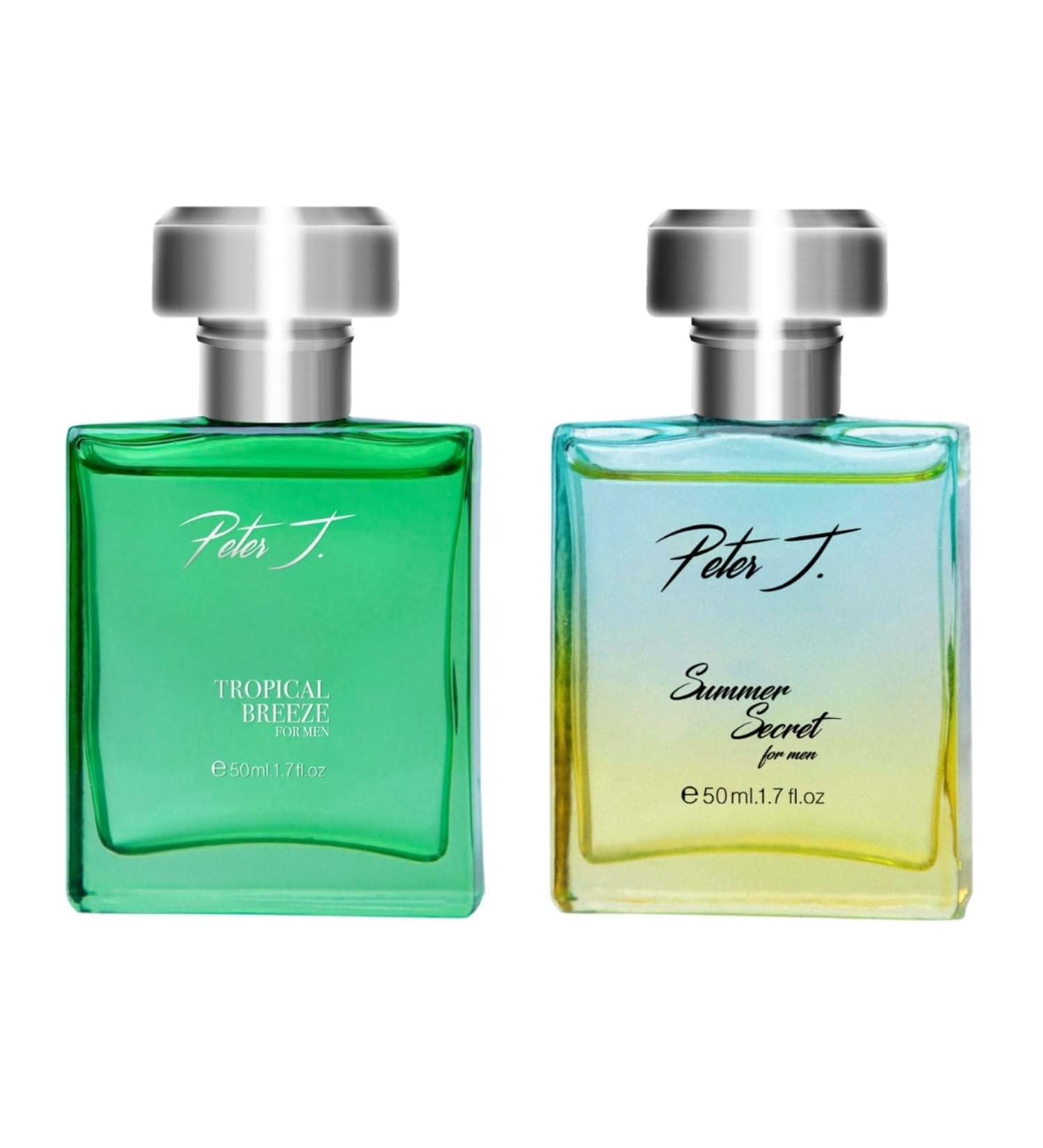 CREATION KRIVA Peter J Tropical Breeze & Summer Secret 100ml Perfumes for Men Combo | Luxury Eau De Parfum Premium Long Lasting Fragrance Scent Spray | Gift for Men | Suitable for Every Occasion - Buy Online on GoSupps.com
