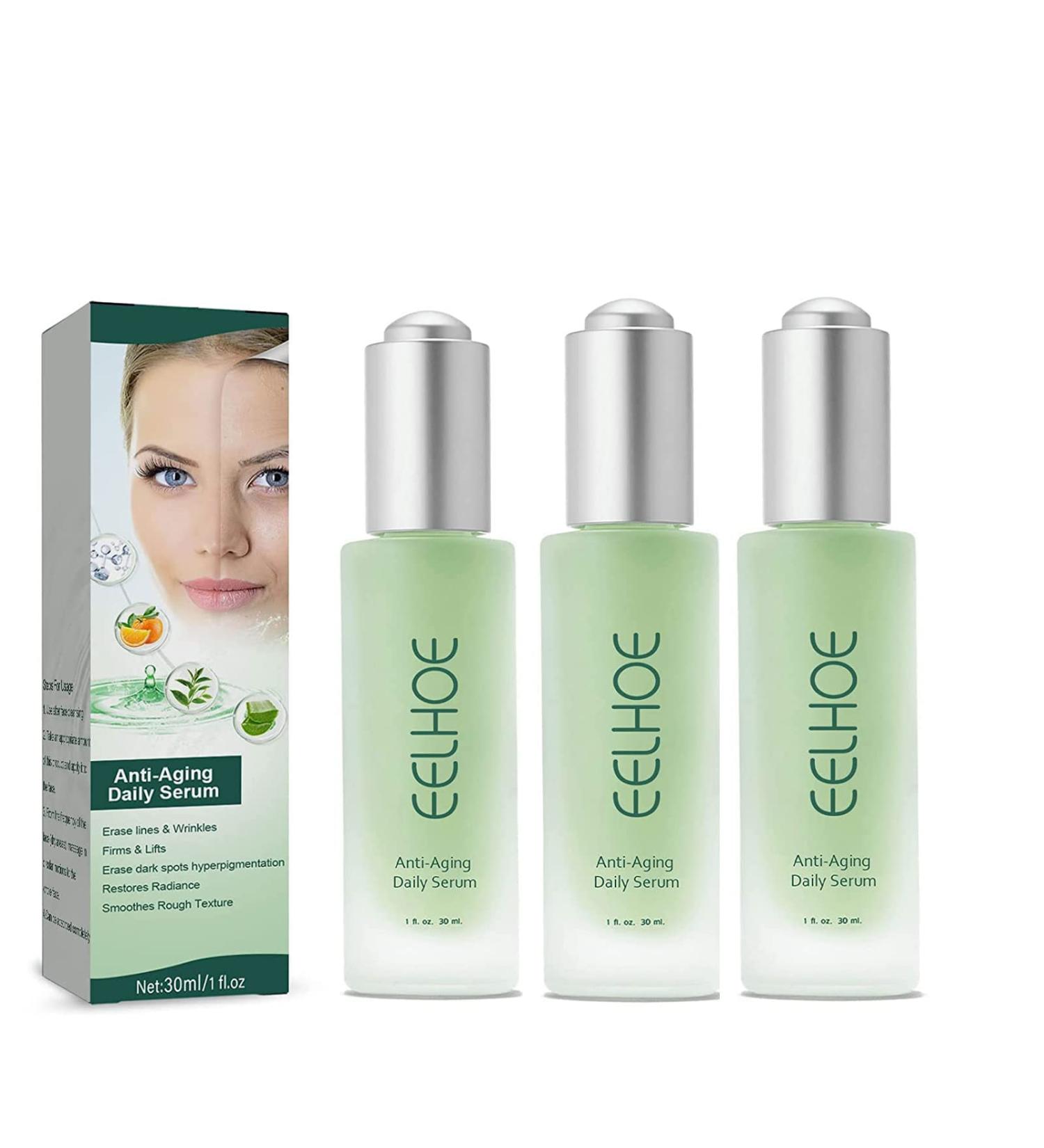 EELHOE Advanced Collagen Boost Anti-Aging Serum - Reduce Wrinkles, Brighten Skin Tone, and Lighten Fine Lines - Deep Anti-Wrinkle Formula - 3pcs - Buy Online on GoSupps.com