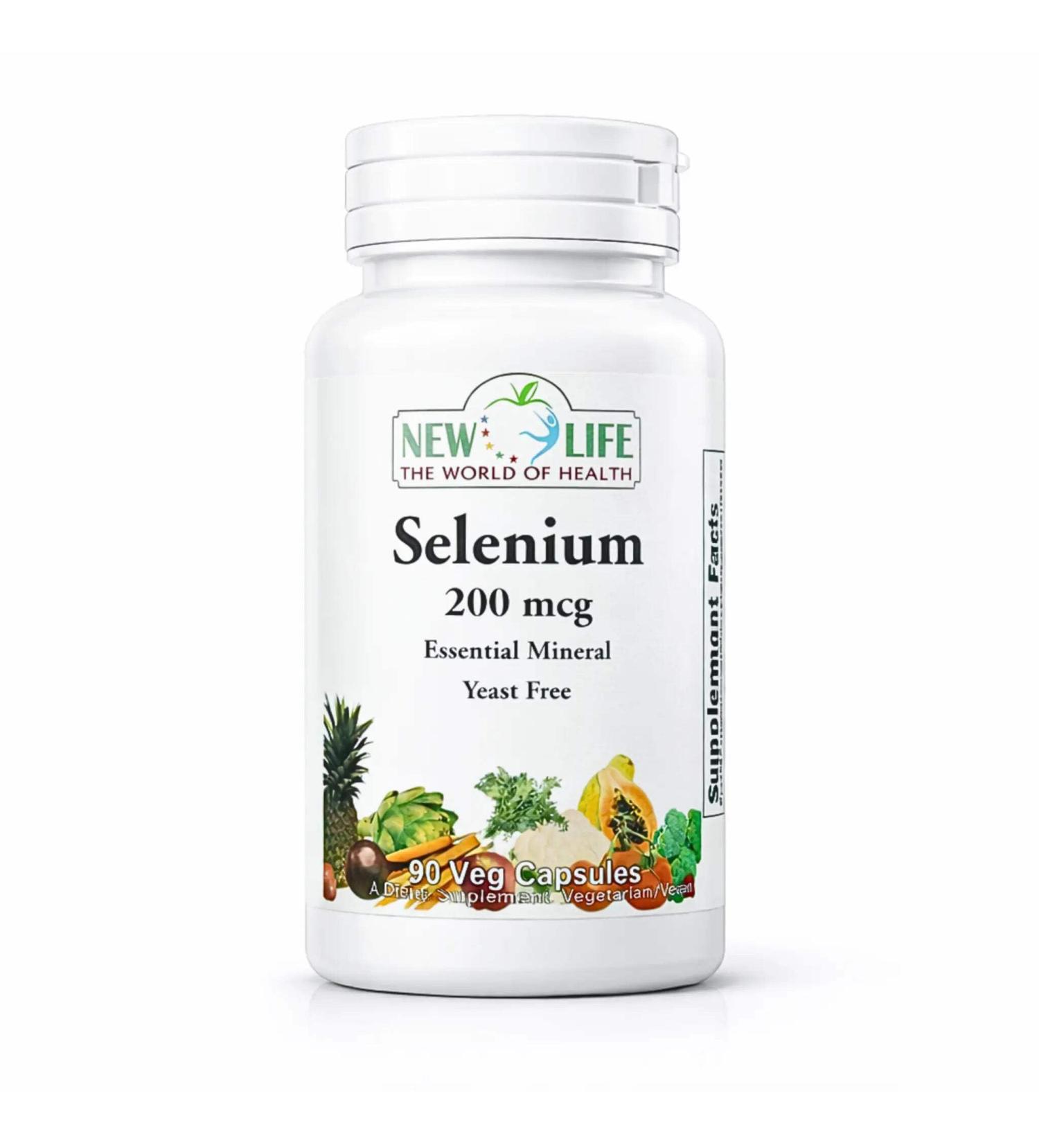 New Life Selenium 200mcg Essential Mineral 90 Veg Capsules - Buy Online on GoSupps.com