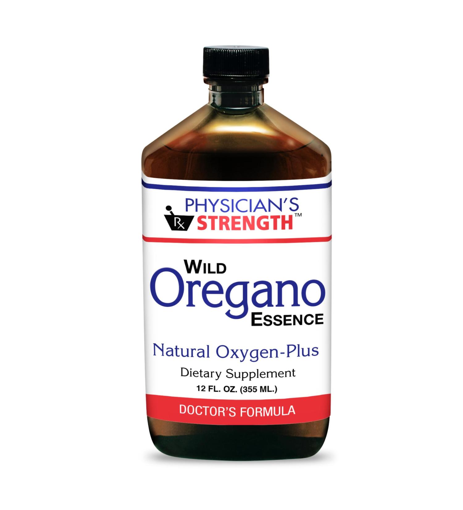 Physician's Strength Wild Oregano Essence - 12 fl oz - All-Natural Hydrosol - Supports Oxygen Levels - Non-GMO & Chemical Free - 12 Servings - Buy Online on GoSupps.com