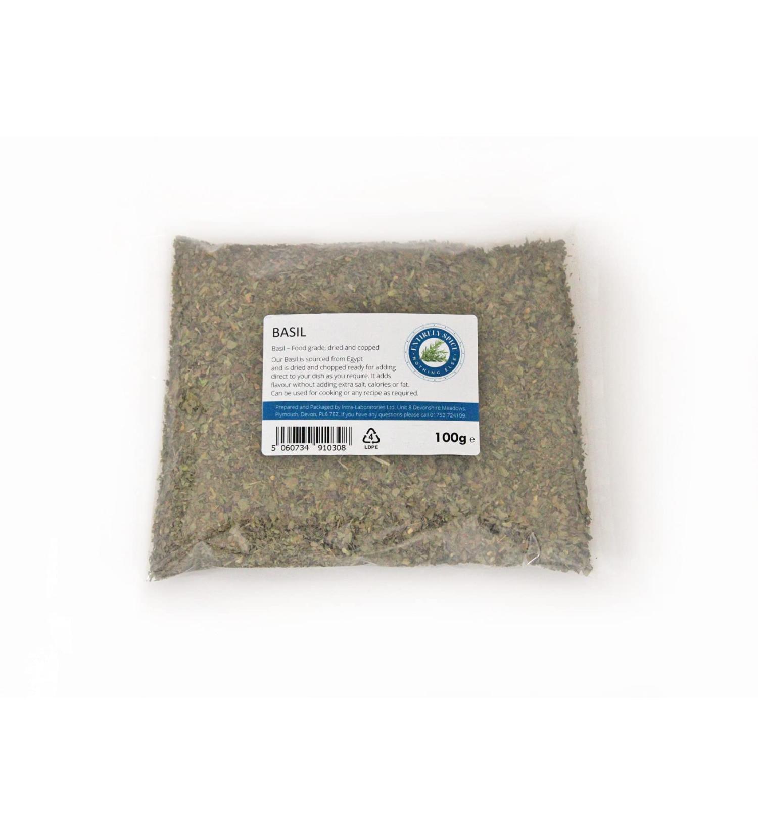 Chopped Dried Basil 100g - Selected Premium Food Grade - Buy Online on GoSupps.com