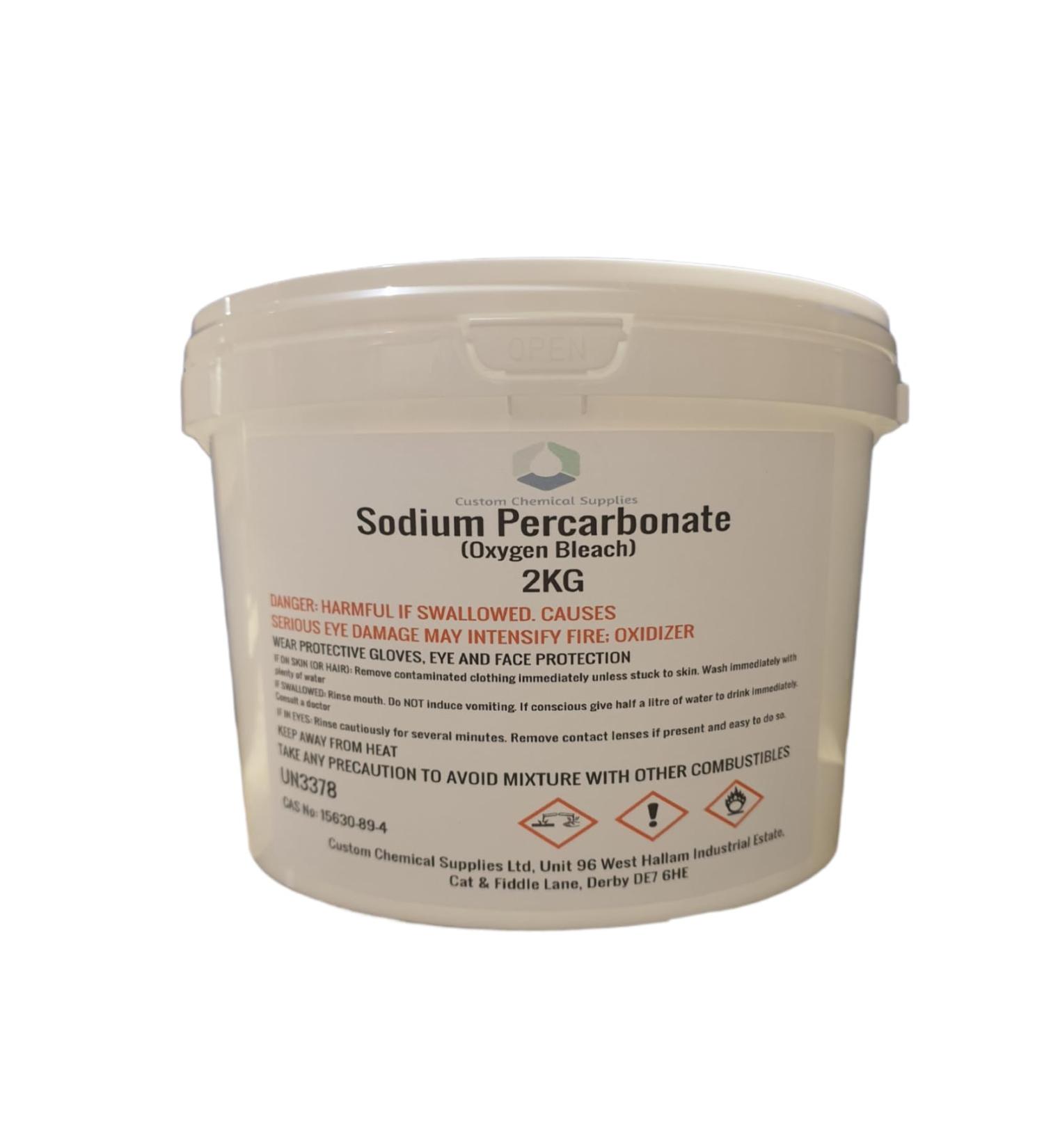 Customchem 2KG - Sodium Percarbonate Pure Granular Coated Oxygen Bleach Cleaner Stain Remover