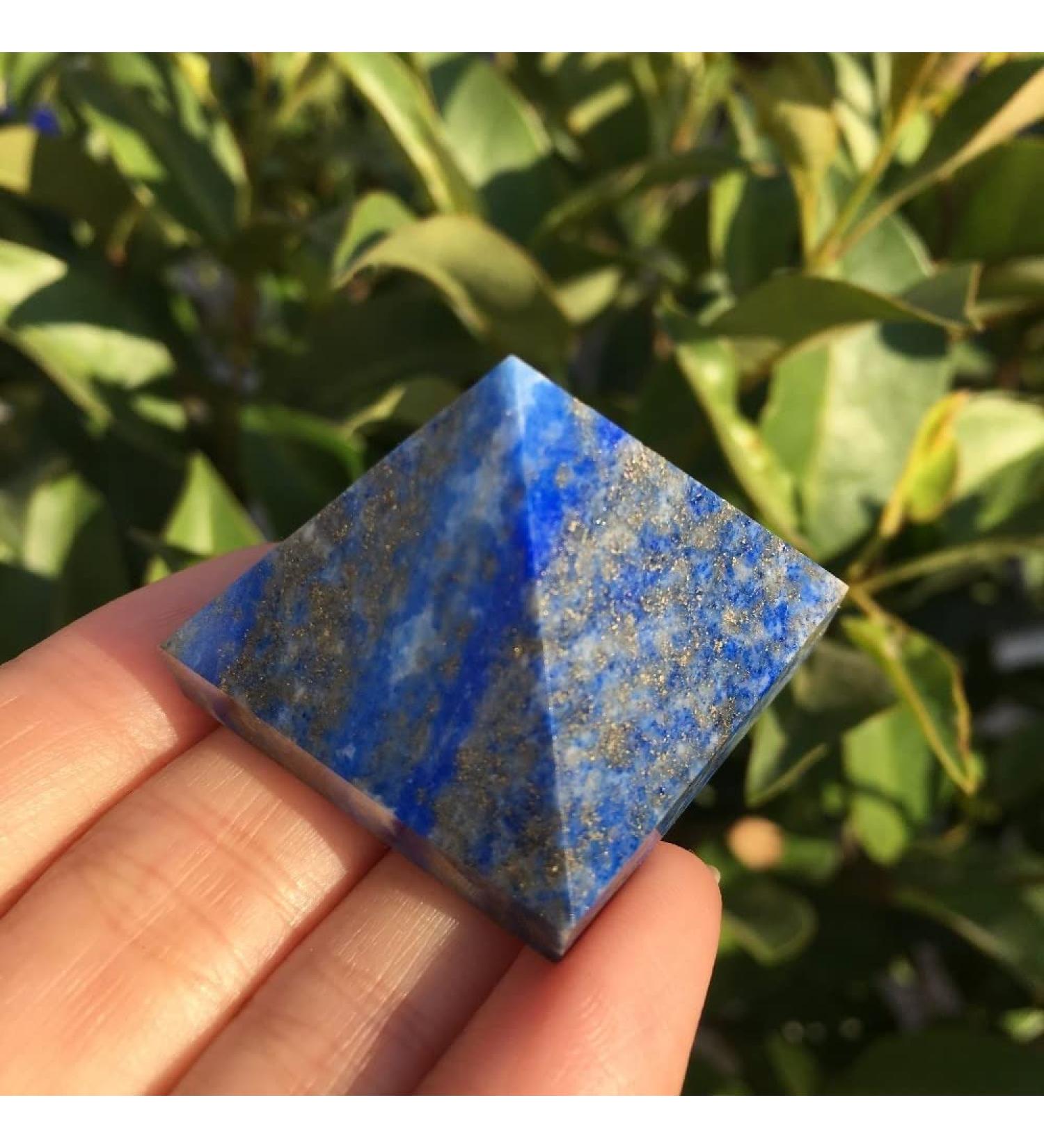 Natural Lapis Lazuli Quartz Crystal Pyramid Natural Stones and Minerals for Gift Suitable for Home Raw Stones and Minerals Stone Mineral Specimen - Buy Online on GoSupps.com