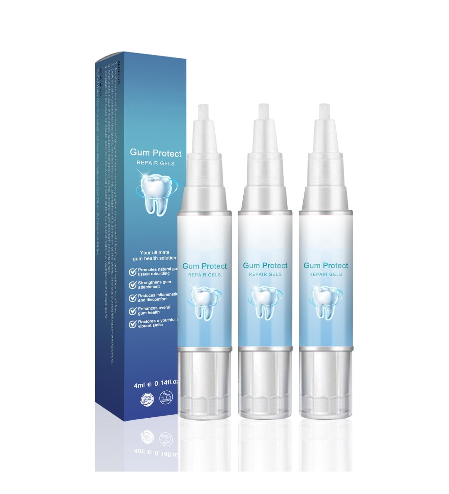 Neslemy Gum Shield Therapy Gel - Deep Cleaning & Gum Repair Treatment | Enhances Gum Health & Teeth Whitening Essence Pen (3 PCs) - Buy Online on GoSupps.com