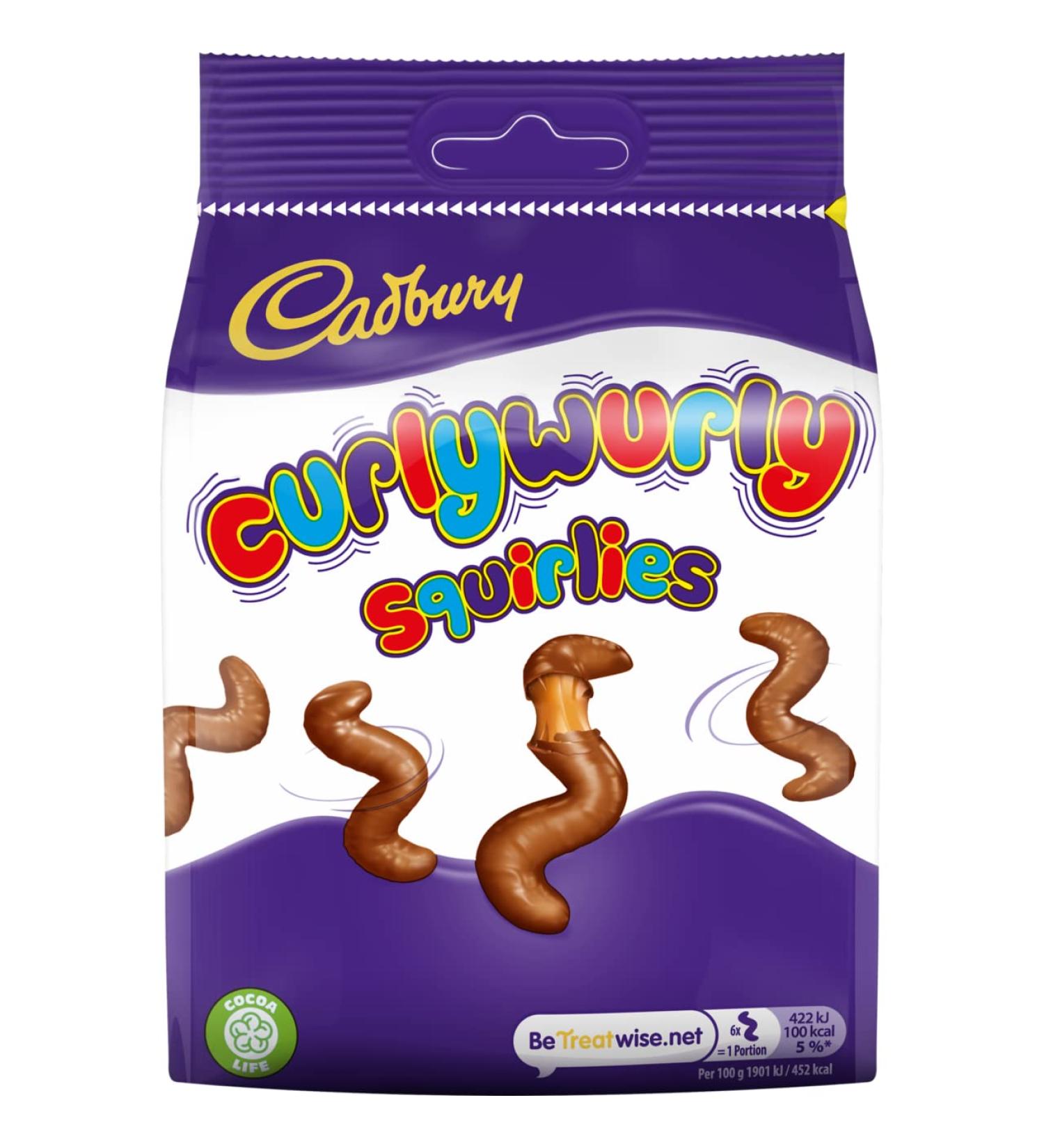 Cadbury Curly Wurly Squirlies Sweets Bag 100g - Buy Online on GoSupps.com