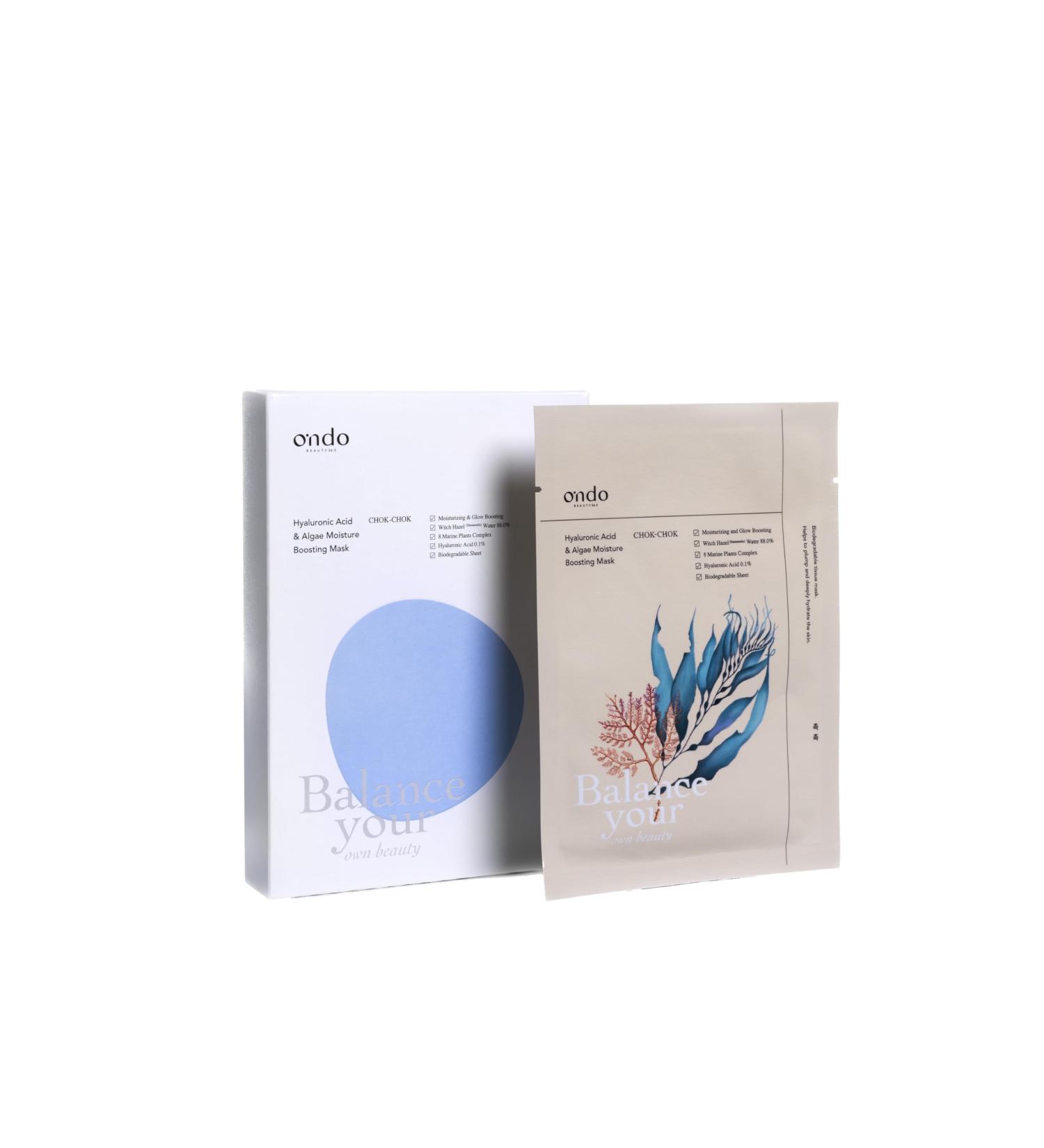  ONDO Ondo Beauty 36.5 Pack of 5 moisturizing masks with hyaluronic acid and algae - Buy Online on GoSupps.com