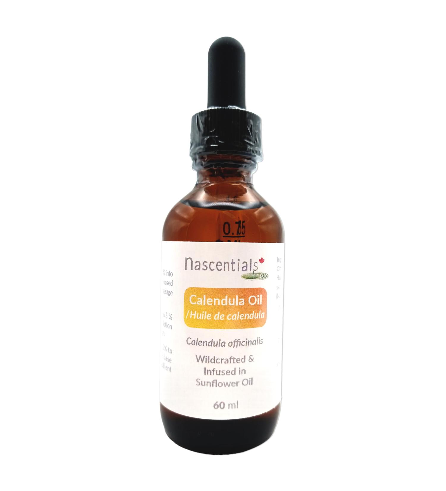 Nascentials Calendula Oil (Calendula officinalis) | Infused in Sunflower Oil |Made in Canada | For Skin Hair and Product Making (60ml (2oz)) 1 count (Pack of 1) - Buy Online on GoSupps.com