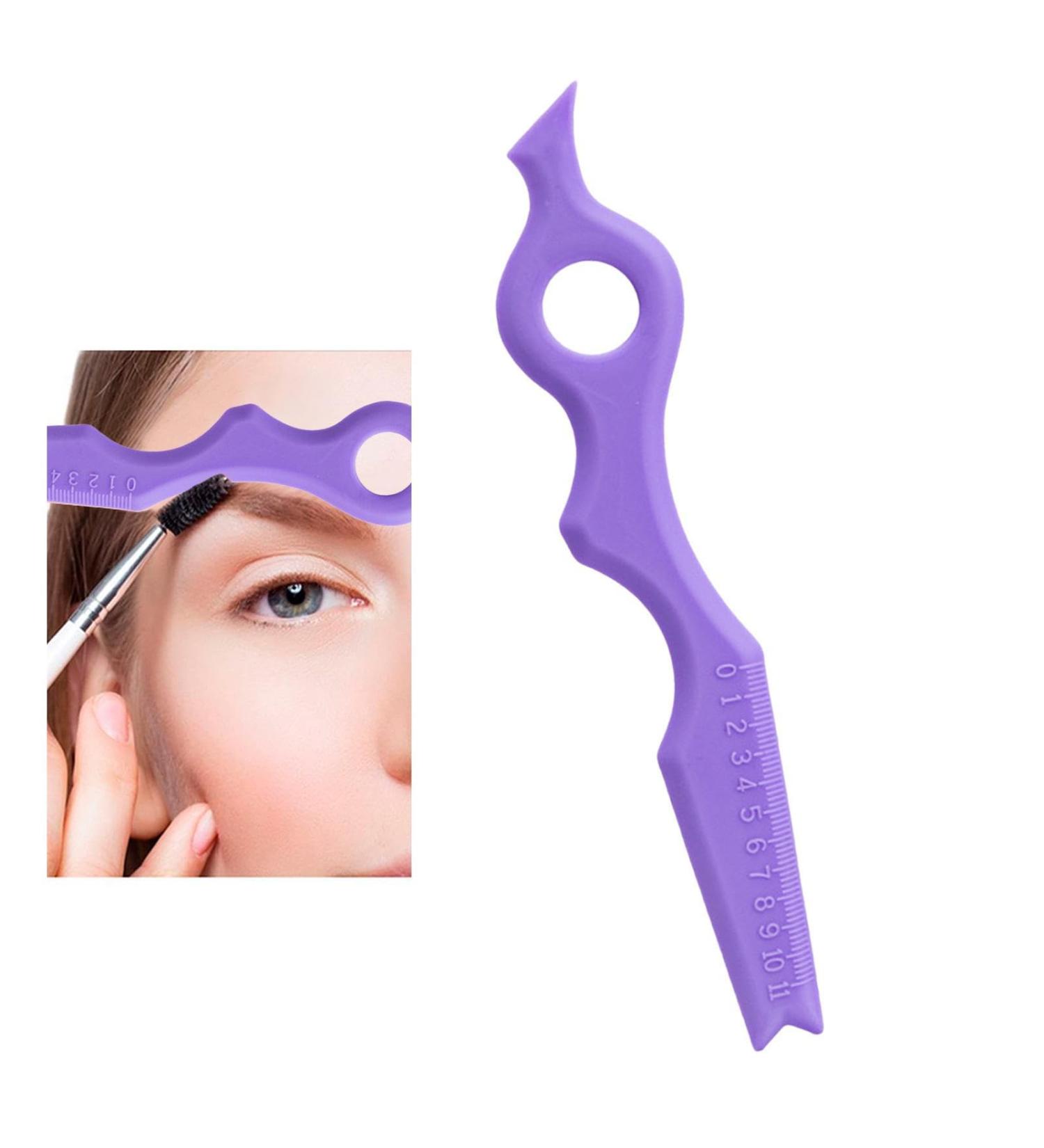 Eyeliner Stencils | Eyebrow and Eyelash Applicator Stencil Tool Portable Silicone Eyeliner Stencils Ruler Multifunctional Eye Makeup Tool for Eyeliner Eyeshadow Lipstick Purple - Buy Online on GoSupps.com