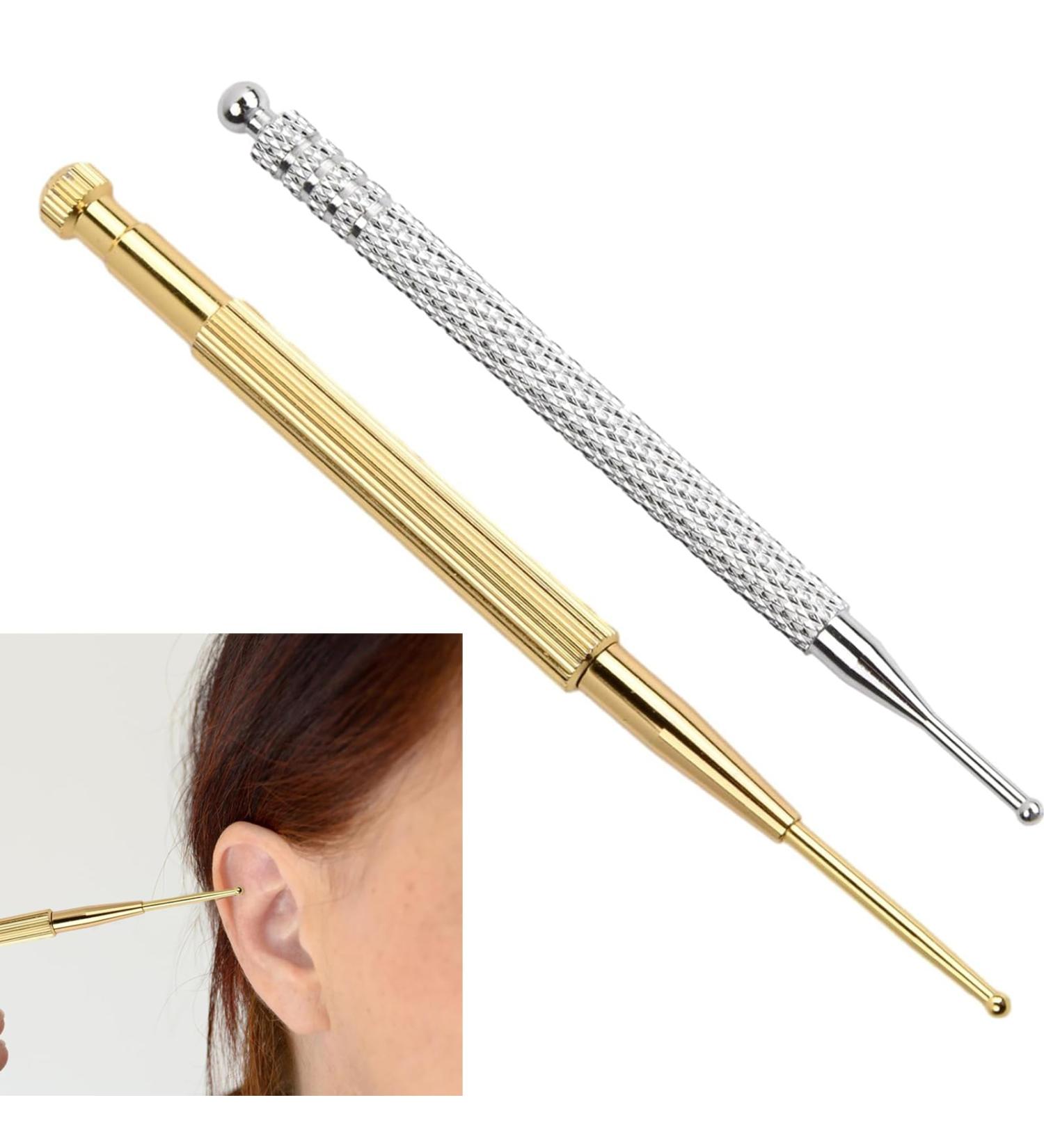 Point Search Acupressure Pen Set - Stainless Steel & Brass Meridian Pencil for Home & Spa - 2 Pieces | Best Acupuncture Massage Tools - Buy Online on GoSupps.com