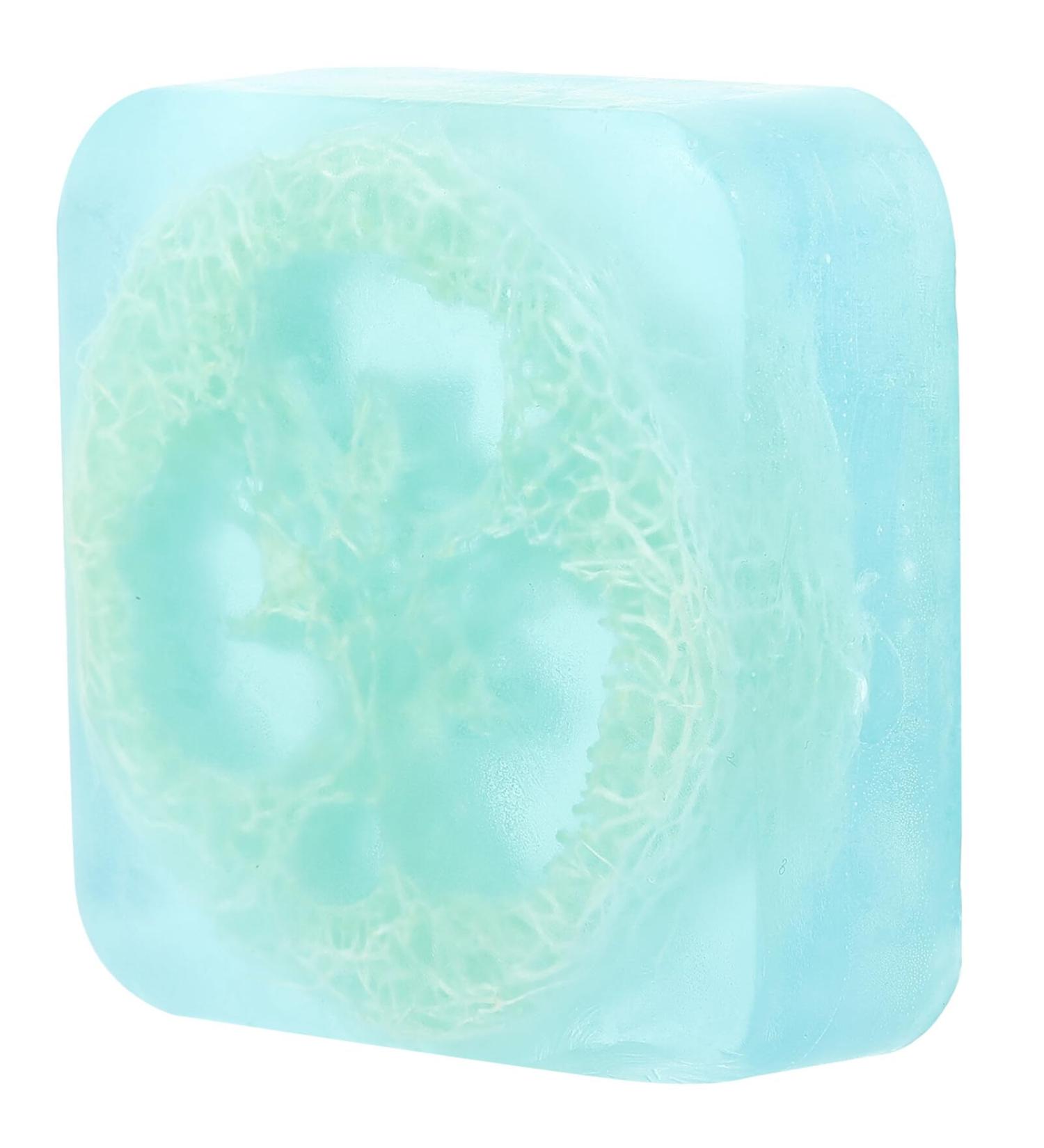 FRCOLOR Natural Loofah exfoliating loofah soap soap bar exfoliating Handmade soap Refreshing Skin Handmade soap Handmade Bathing loofah soap Lemon Dish soap Scrub soap Manual Hand soap