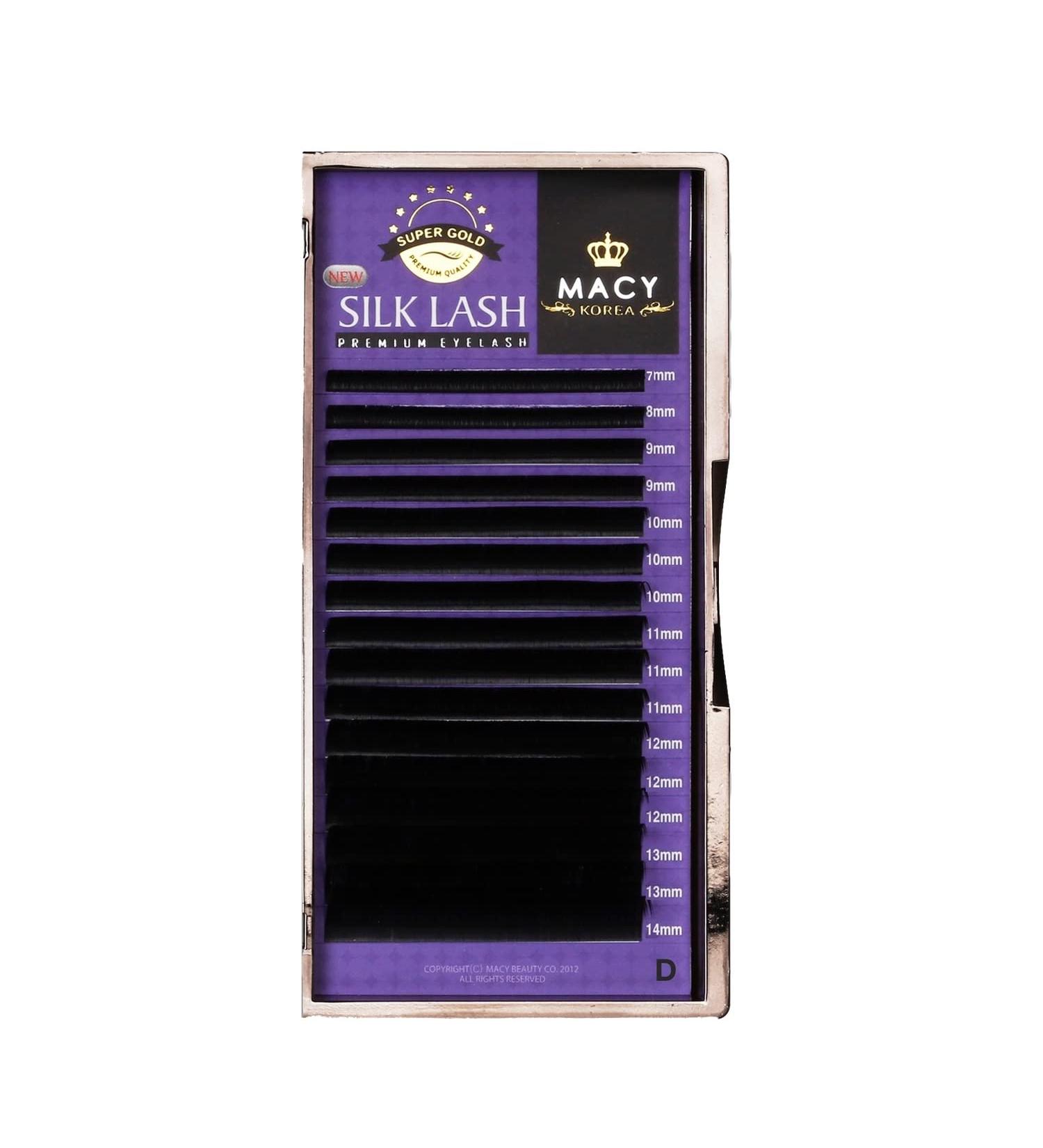 P-Beauty Silk Lashes | Professional Individual Eyelashes for Extensions | Curl D 0.15mm Thickness Length 7-14mm | Shop Internationally - Buy Online on GoSupps.com