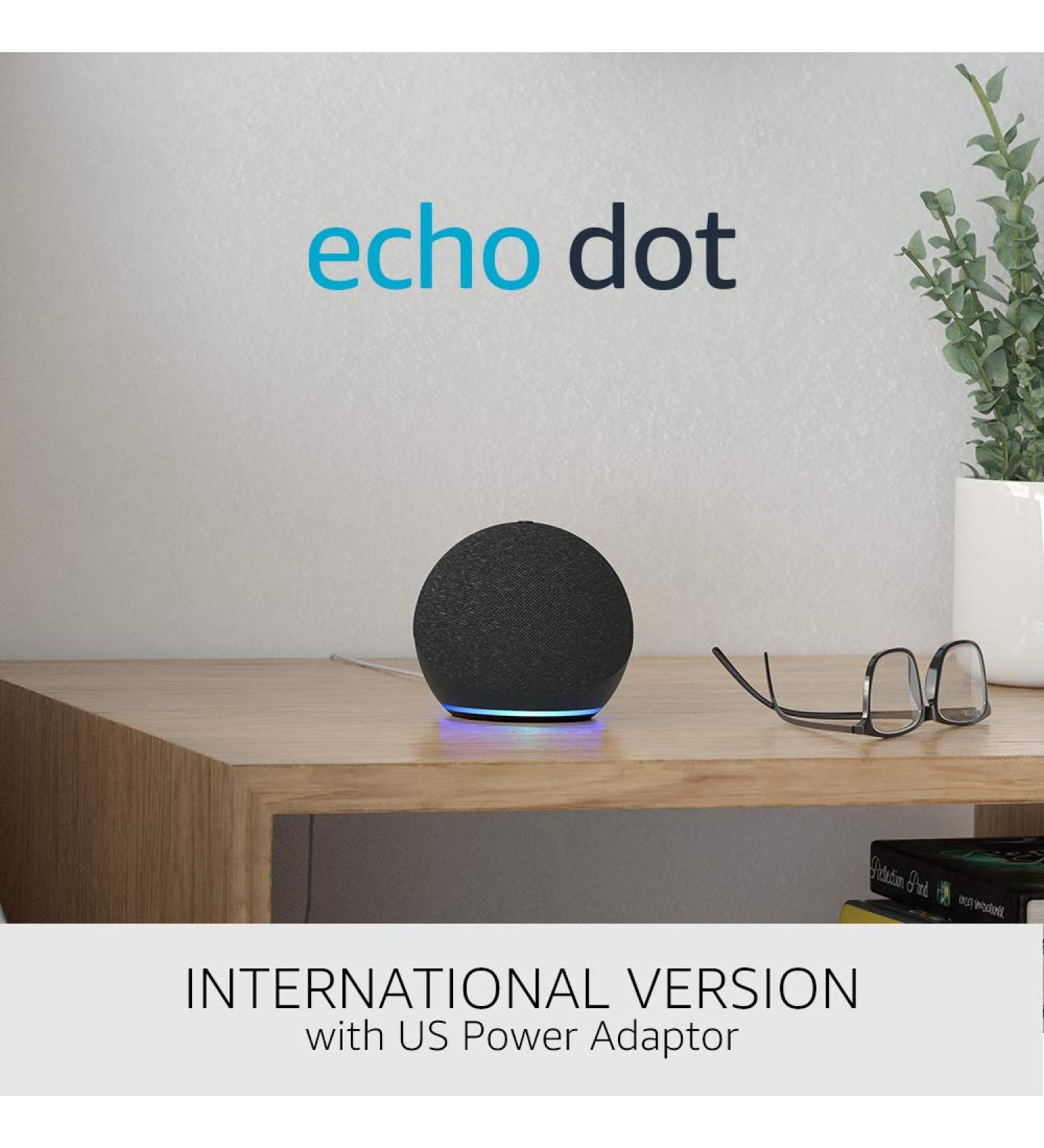 Echo Dot 4th Gen International Version - Smart Speaker with Alexa in Charcoal - Buy Online on GoSupps.com