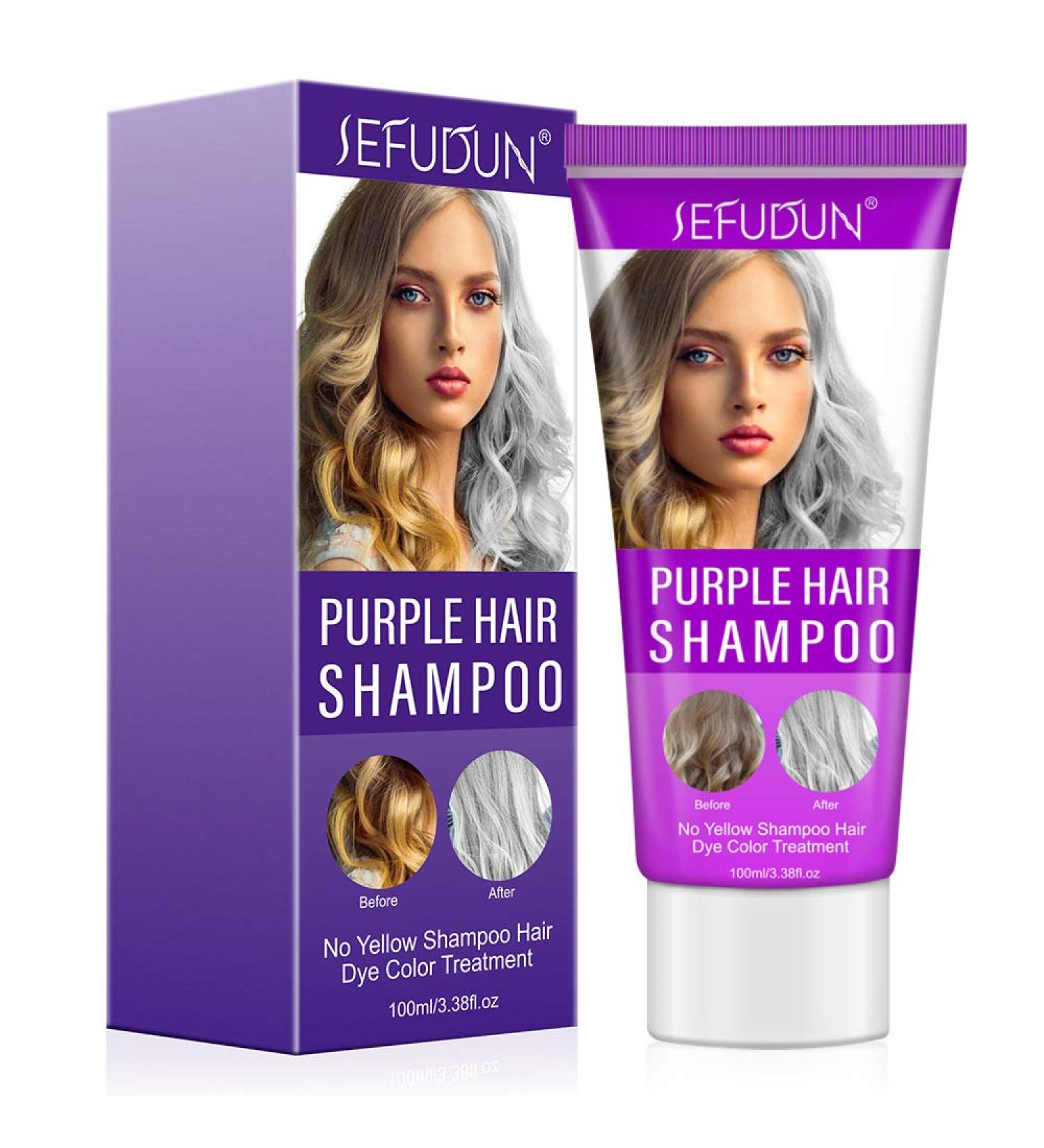 JAWSEU Purple shampoo for blonde hair hair care styling tool blonde toning purple shampoo for bleached and highlighted hair eliminates brassy blonde toner for women and men 100 ml - Buy Online on GoSupps.com