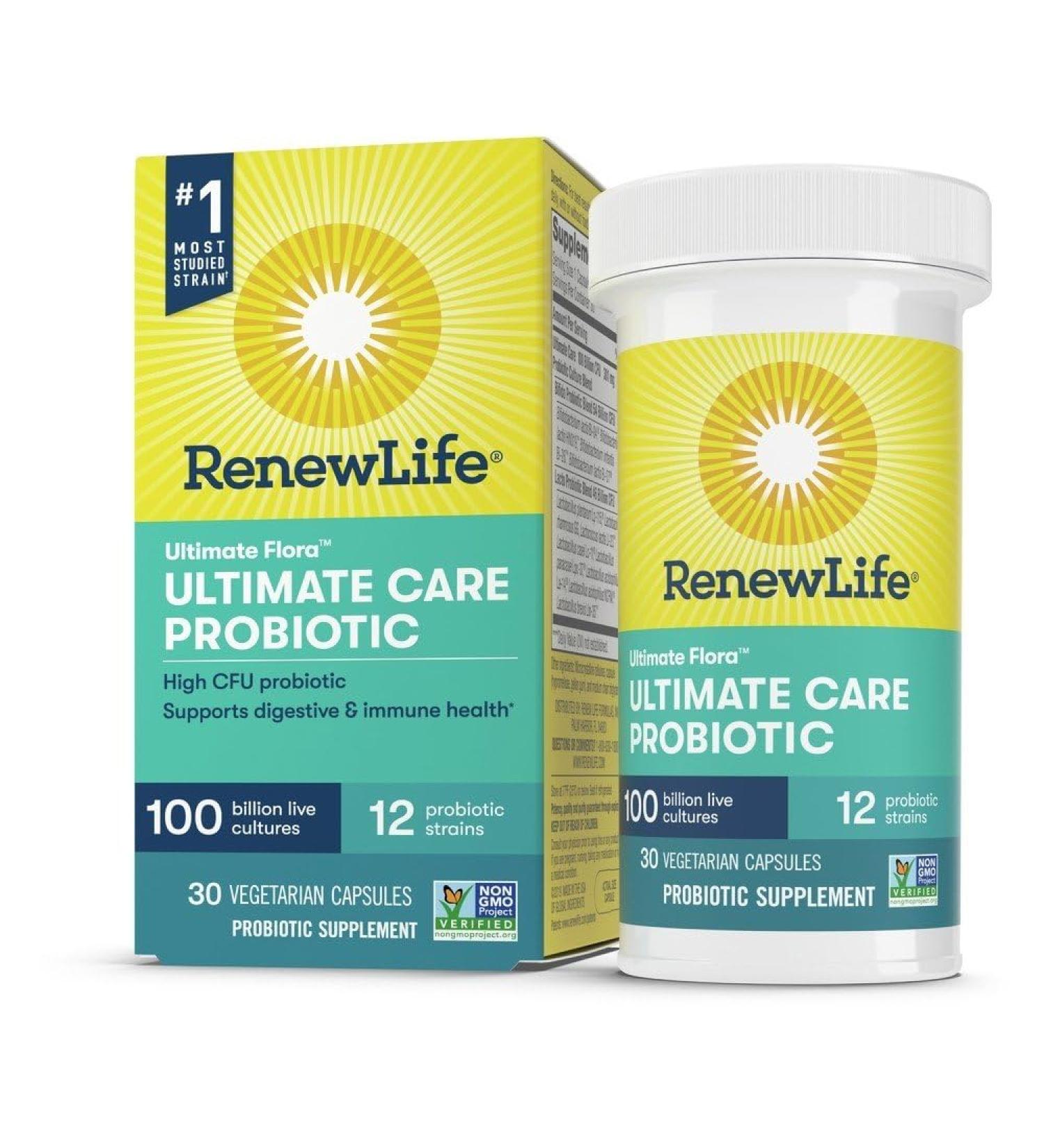 Renew Life Ultimate Flora Care Probiotic 100 Billion 30 Count