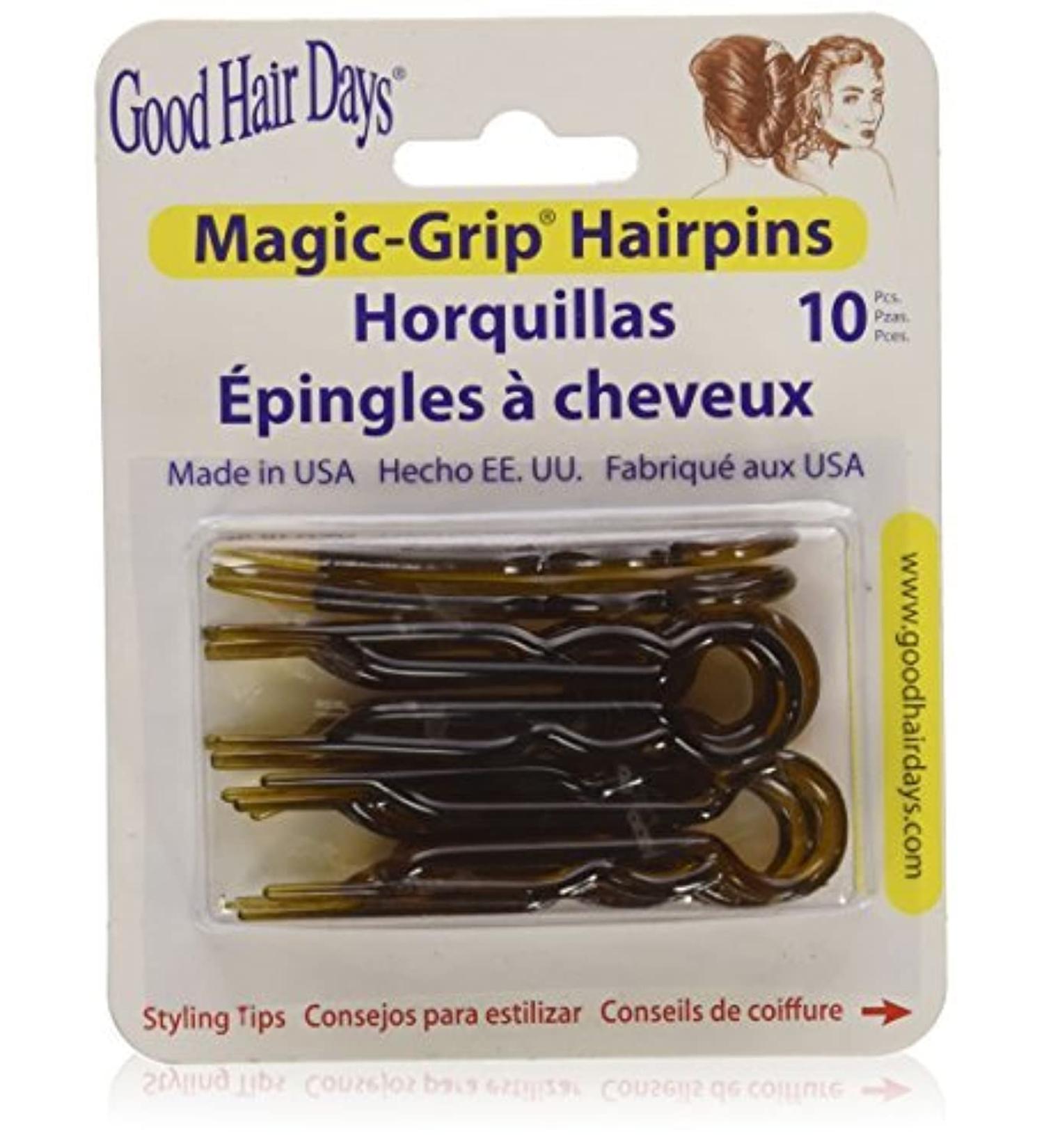 Good Hair Days Magic-Grip Hair Pins Set of 10 - Shell Tortoise Brown - Buy Online on GoSupps.com