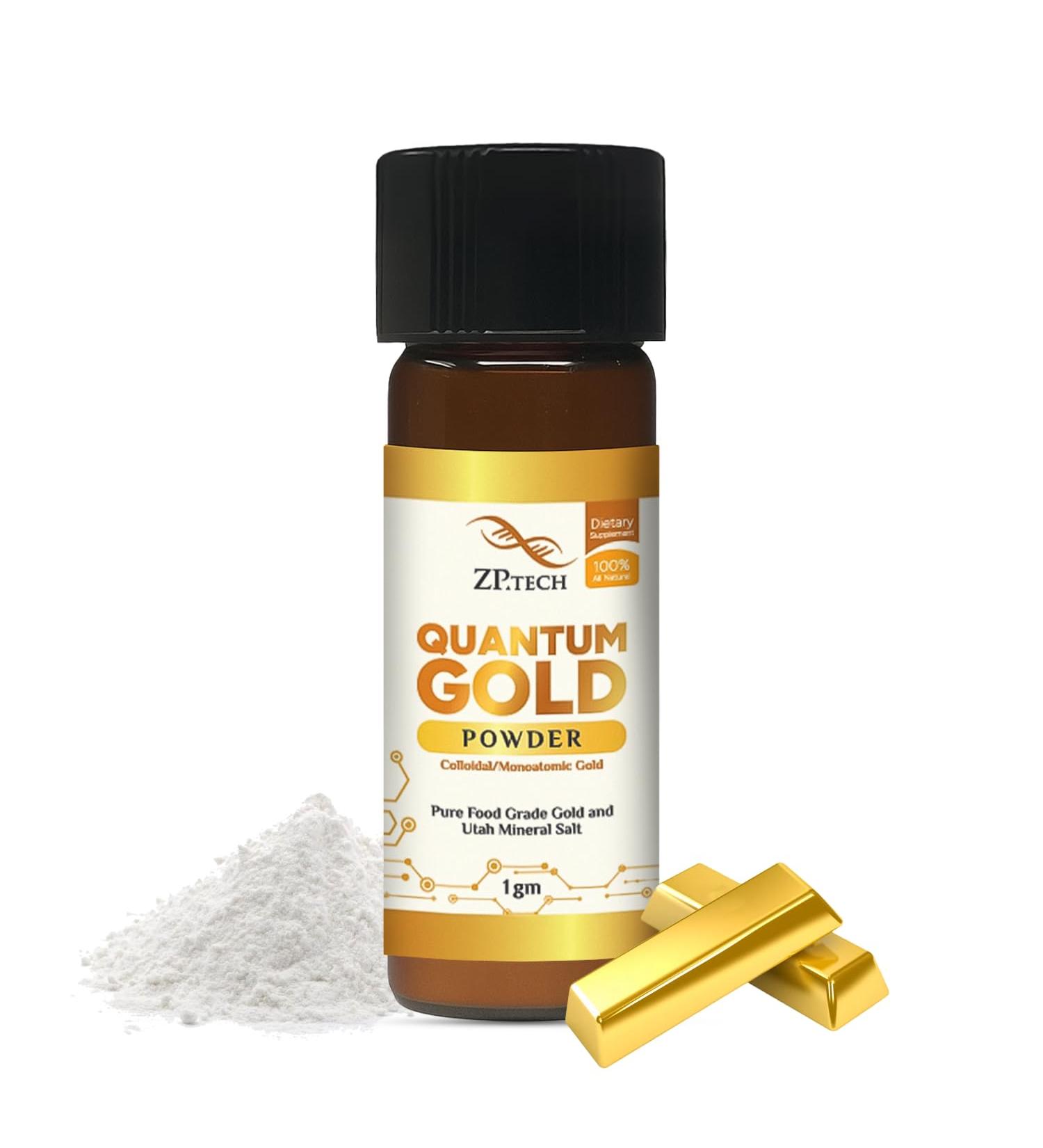 Quantum Gold 24K Ormus Gold Concentrate | Pure Ormus Colloidal Monoatomic Gold Powder Supplement | Decalcify Pineal Gland | Enhance Brain Wave Activity & Higher Energy Alignment 1g. - Buy Online on GoSupps.com