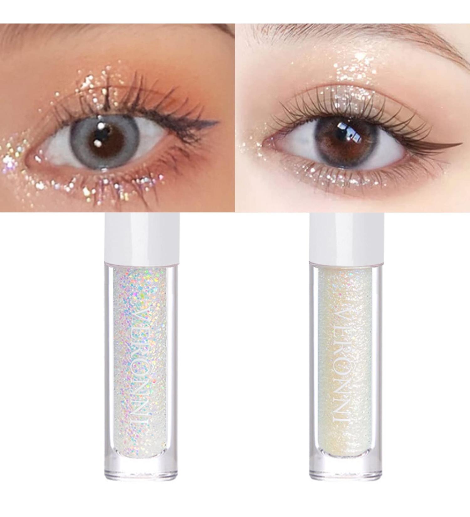 CHARMFORYOU Liquid Glitter Eyeshadow 2pcs Makeup Kit - Long Lasting Shimmer Eye Shadow Set for Women & Girls - Buy Online on GoSupps.com