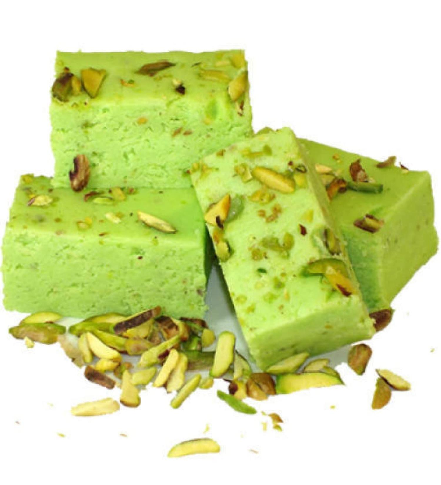vapewaves Green Pista Barfi 1Kg Indian Traditional Sweet Best Gift for All Occasions Raksha Bandhan Rakhi Marriage Diwali Holi Ganesh Chaturthi Festival Treat for Family & Friend