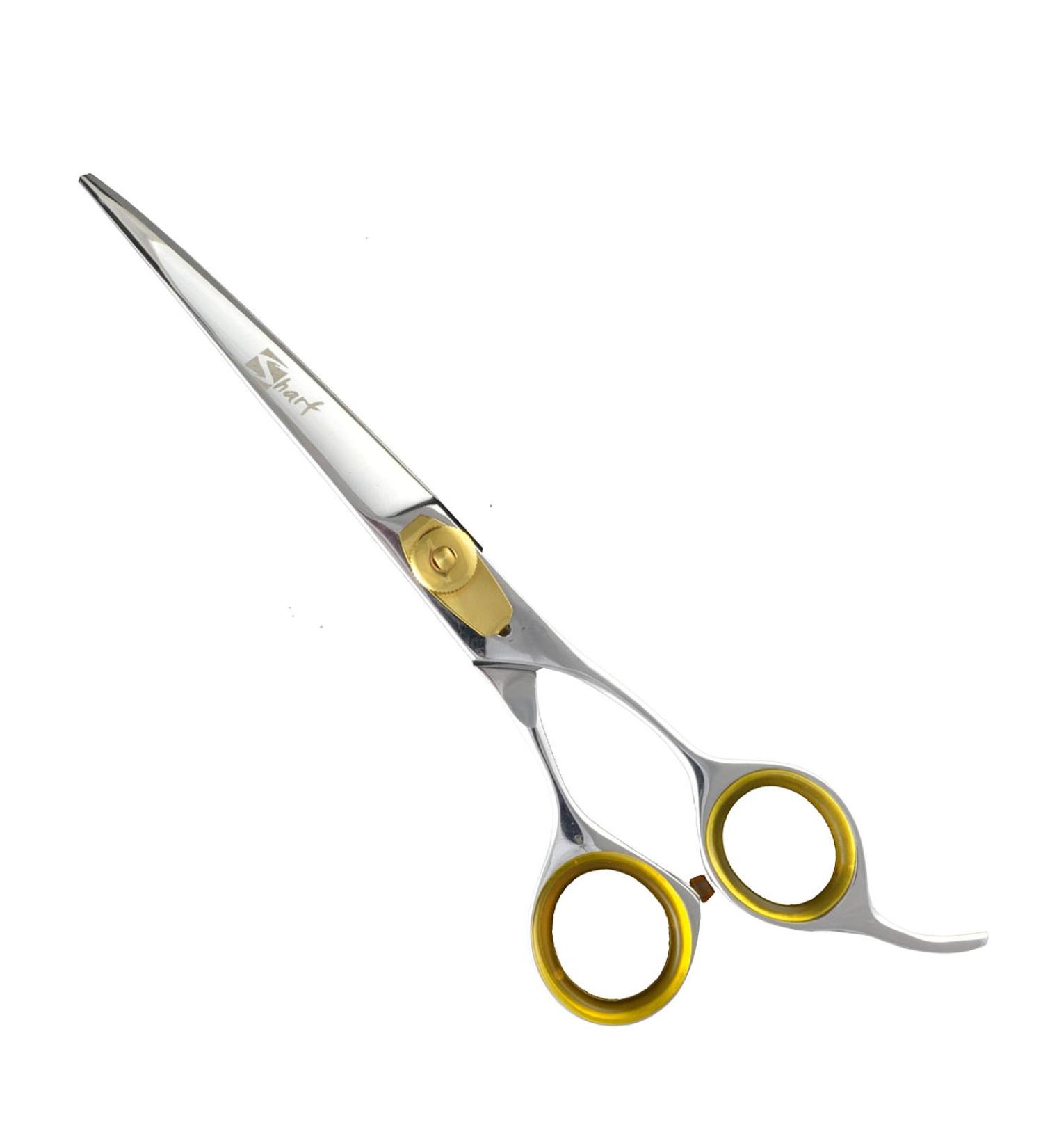 Sharf Gold Touch 7.5 Inch Curved Pet Grooming Shears | 440c Stainless Steel Japanese Scissors for Dogs - Buy Online on GoSupps.com