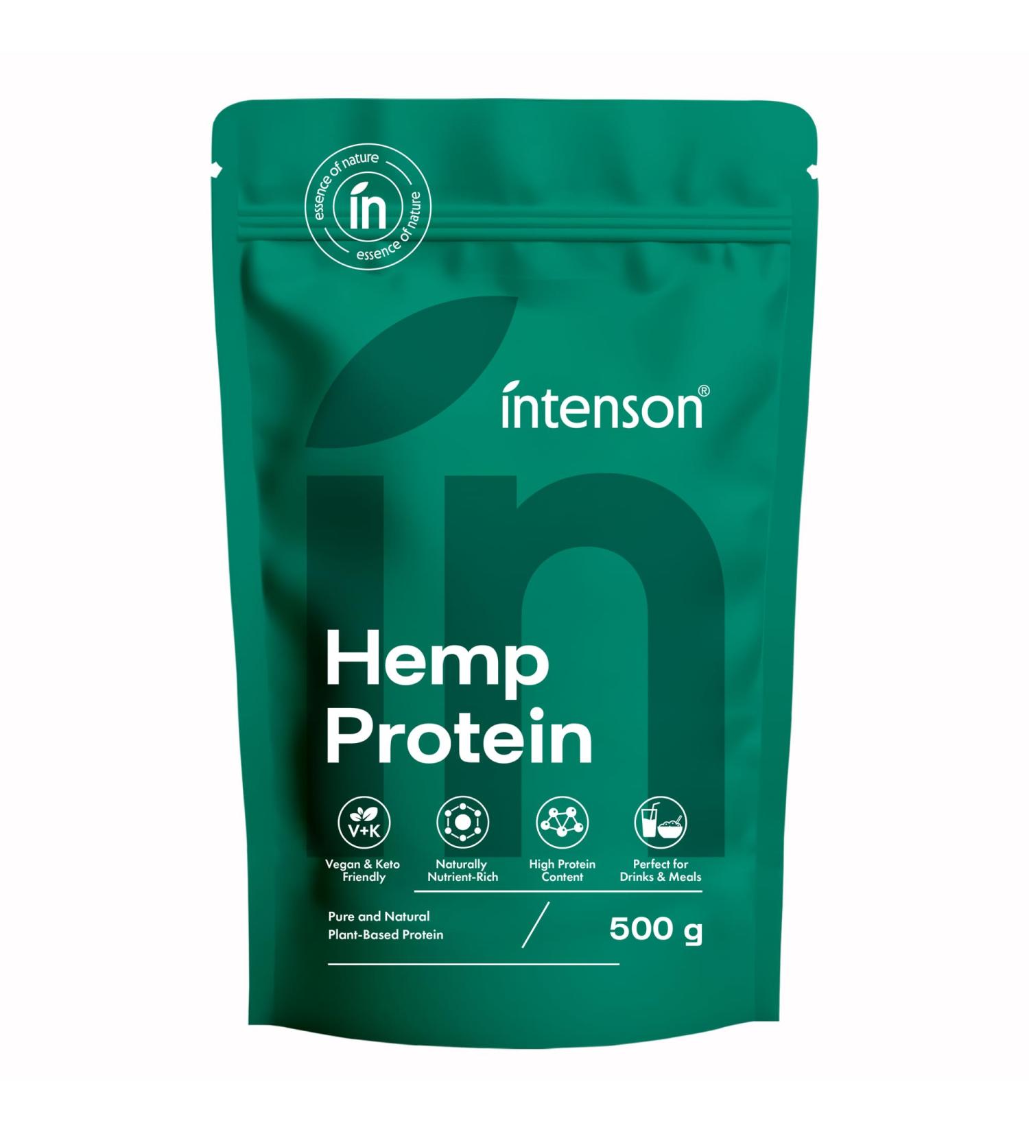 Intenson Prot ine de Chanvre en Poudre 500 g Riche en Prot ines Soutient le Maintien et la R g n ration Musculaire V gan Compatible Keto Sans Gluten Sans Additifs - Buy Online on GoSupps.com