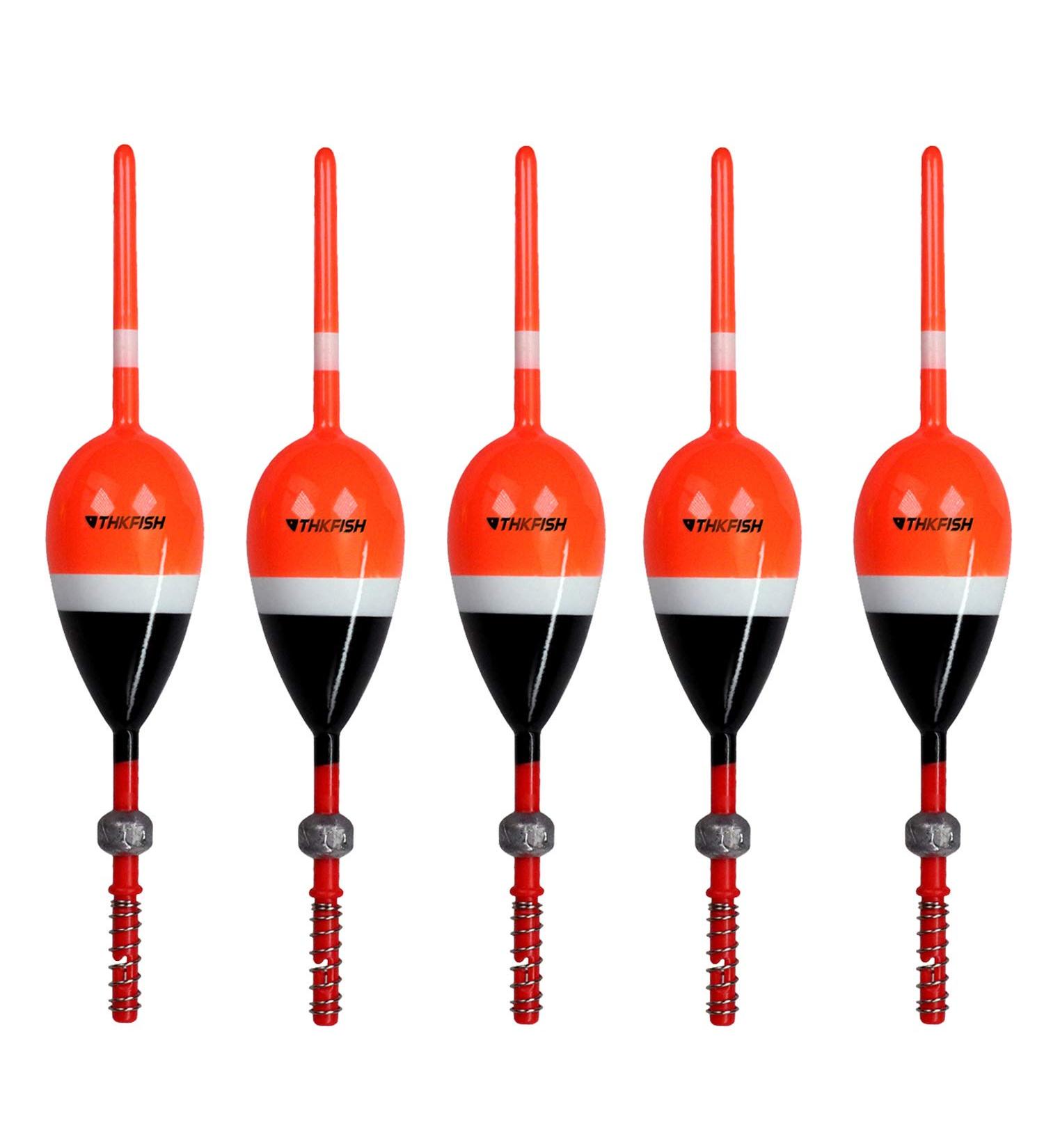 THKFISH Balsa Wood Fishing Floats and Bobbers Set - 5pcs Crappie, Panfish, Walleye Bobber Pack - Buy Online on GoSupps.com
