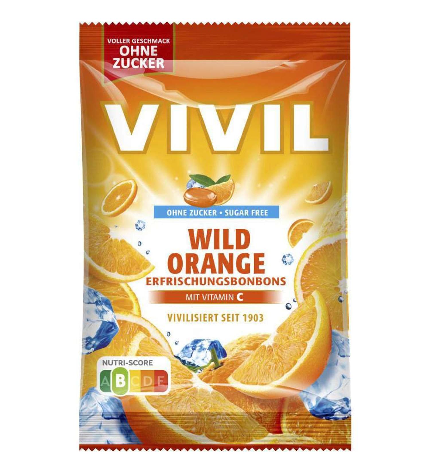topDeal Vivil Pack of 2 Refreshing Sugar-Free Wild Orange Candies 2 x 120g