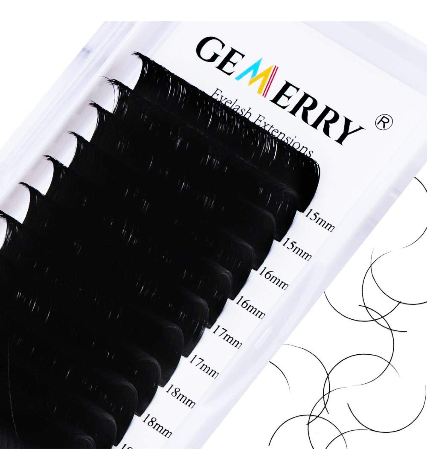 15-20mm Mix Single Eyelashes for Extensions | 0.05 C Curl | Gemer 1:1 Individual Lash Extensions - Buy Online on GoSupps.com