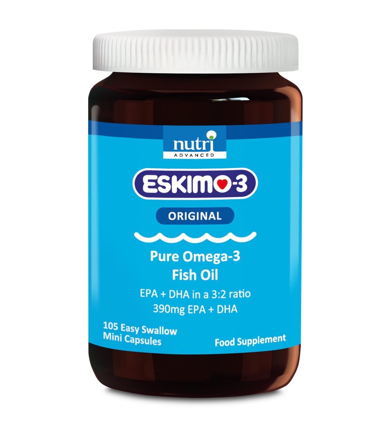 Eskimo-3 Fish Oil - Nutri Advanced 105 Capsules - Unflavoured, Pack of 1 - Buy Online on GoSupps.com