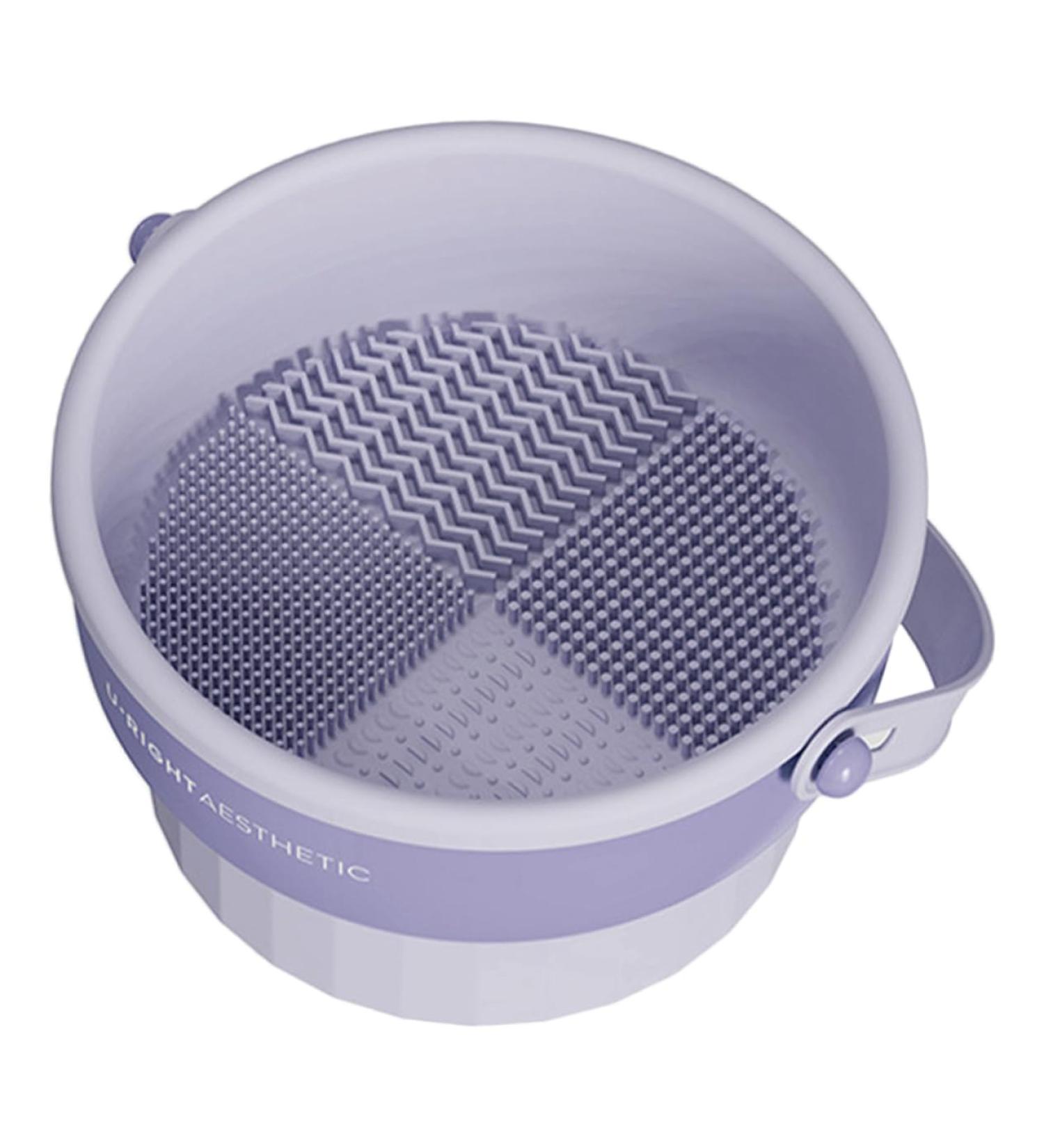 Housoutil Storage artifact brush cleaning mat sink mat Beauty egg gloves cleaning bowl makeup brush cleaner pad cleaning box wash bowl sponge makeup sponge cleaner washer - Buy Online on GoSupps.com