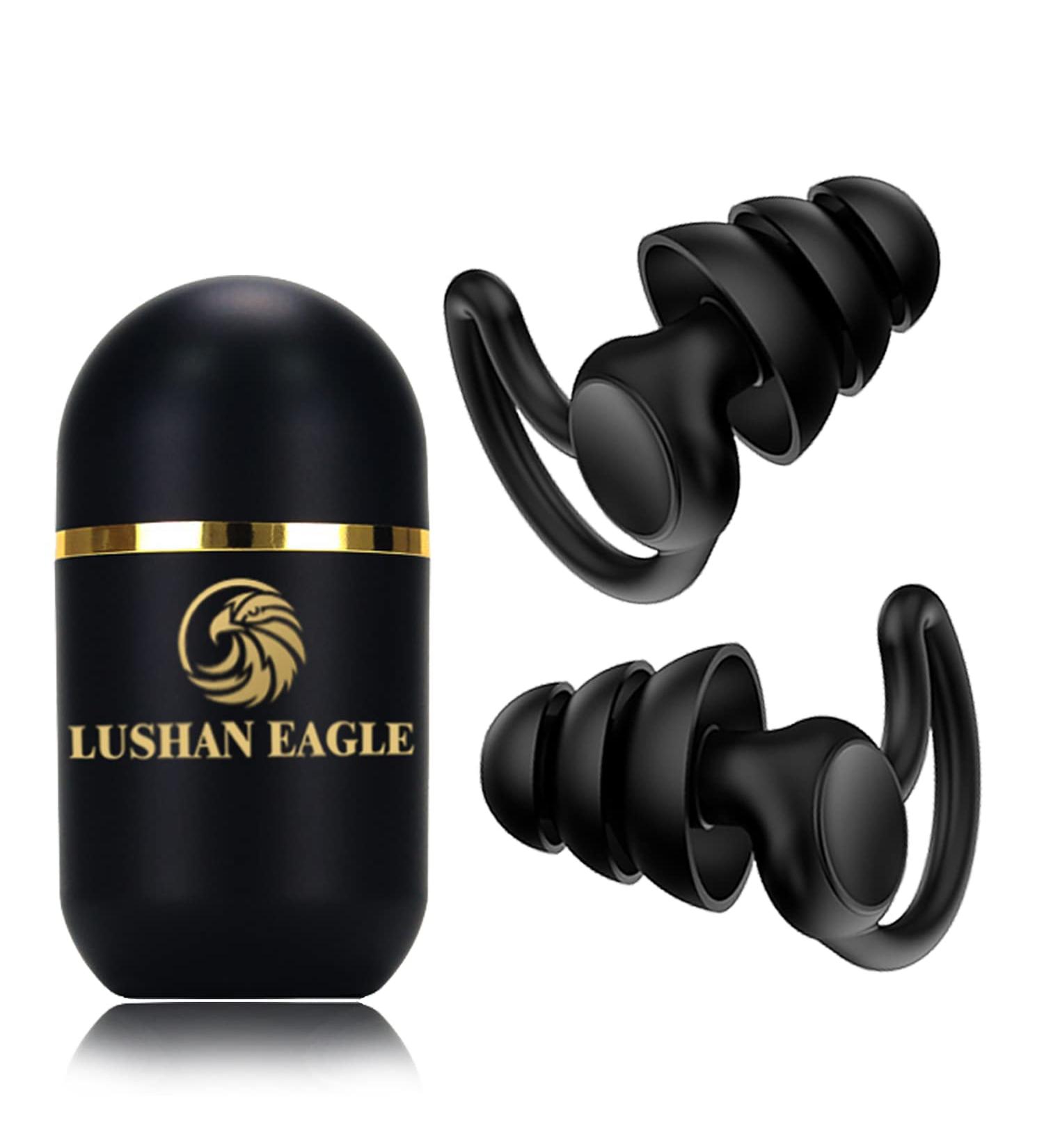 Reusable 3-Layer Sound-Proof Earplugs for Sleeping, Working, Concerts - Black - Buy Online on GoSupps.com