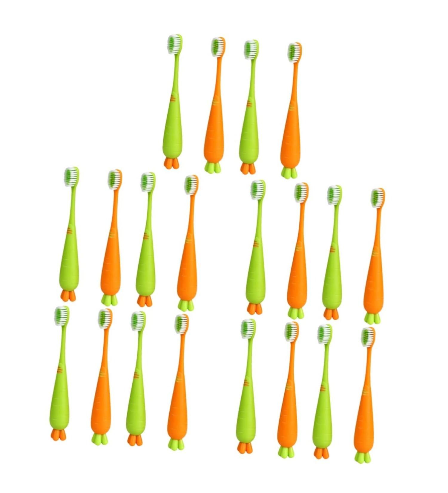 Carrots Children's Manual Toothbrush - Portable & Eco-Friendly 20 Pieces for Toddlers & Families - Buy Online on GoSupps.com