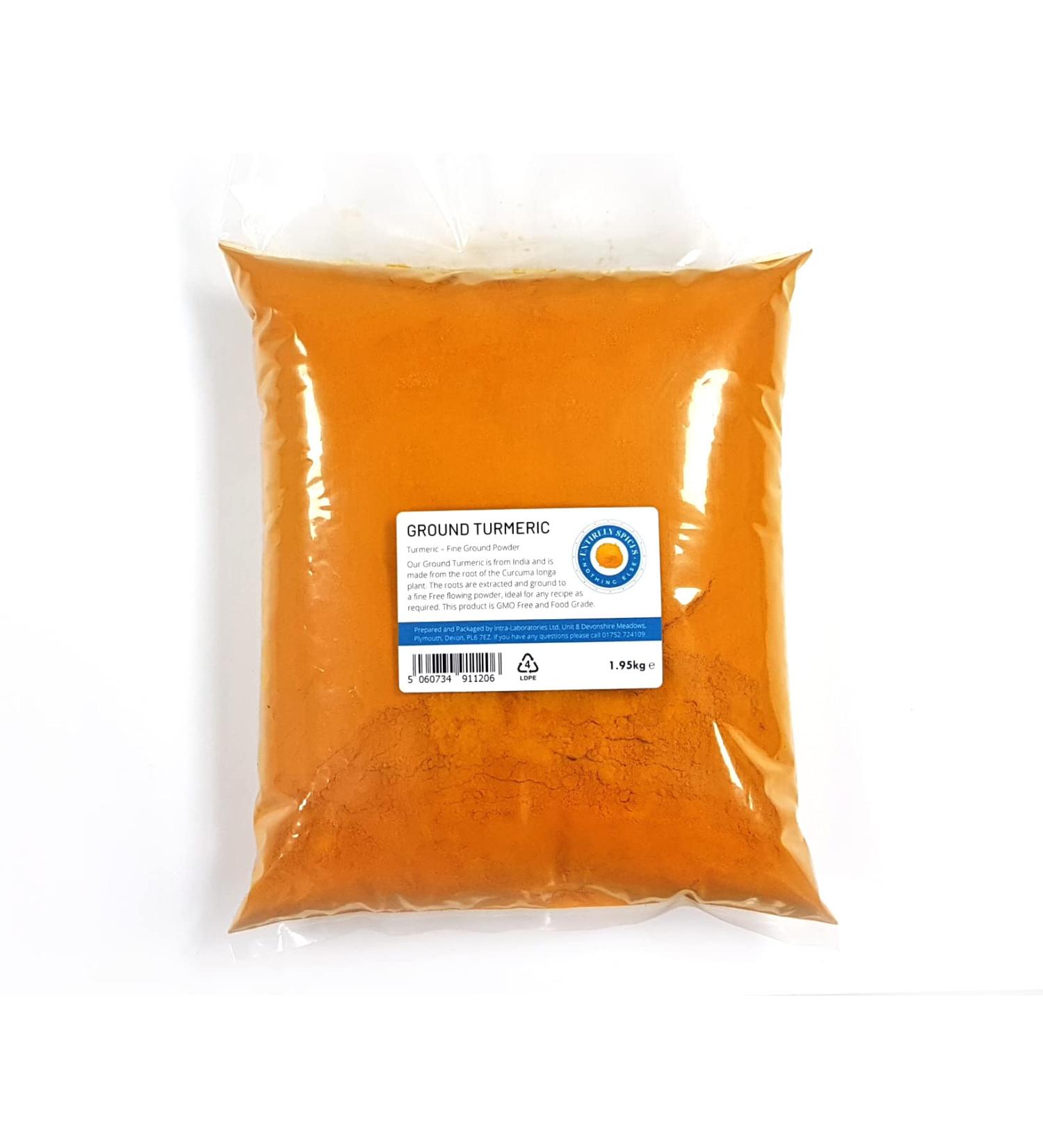 Entirely Ingredients - Ground Tumeric 1.95kg - 100% Natural - Premium Quality - Food Grade - Buy Online on GoSupps.com