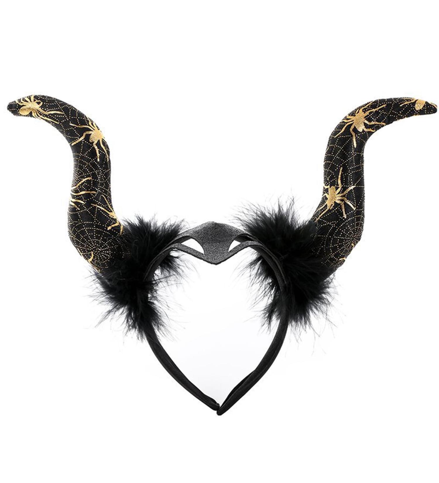 amangul Soft Devil Cool Headband Horn Animal Horn Hair Hoop for Kids Shows Overwhelming Animal Hairbands Cartoon Costume(Pattern Gold) - Buy Online on GoSupps.com