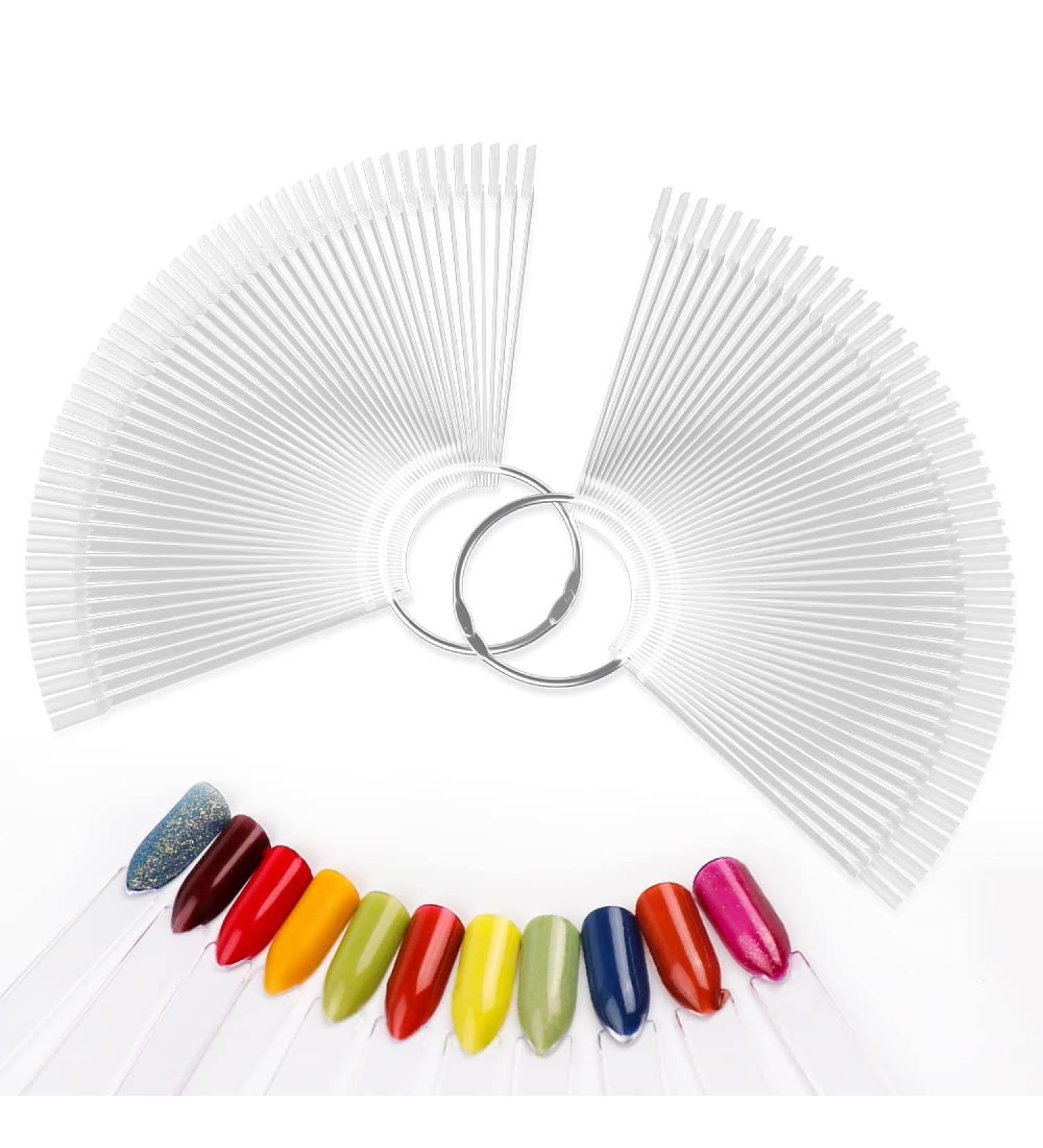100 pcs Clear Nail Swatch Sticks for Nail Polish Display - Nail Art Tips Color Sticks for Gel Polish Practice - Buy Online on GoSupps.com