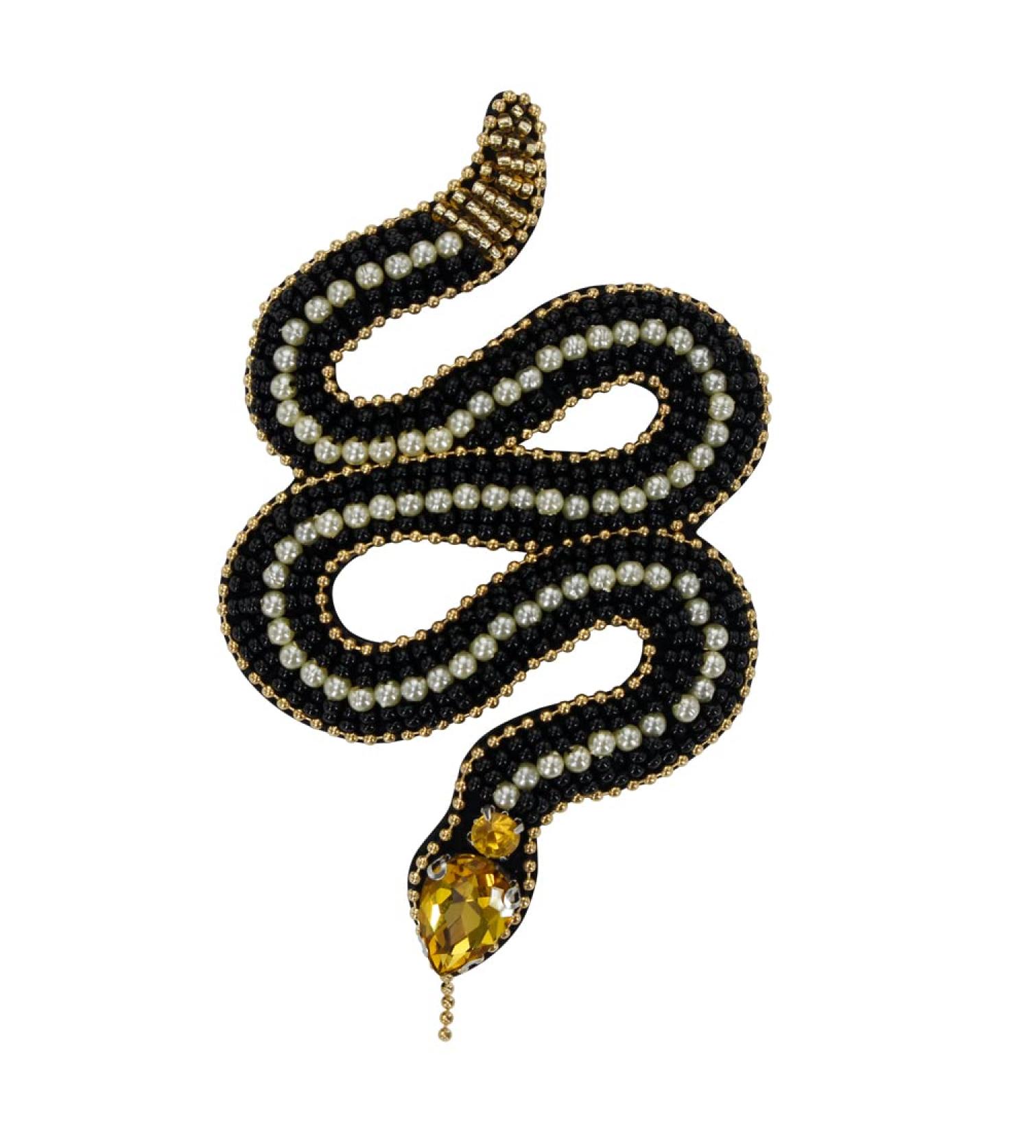 Sequin Beaded Rhinestones Snake Patch Motif Applique Sew on Jackets Apparel DIY Decoration Accessories TH22527B (B 1piece)