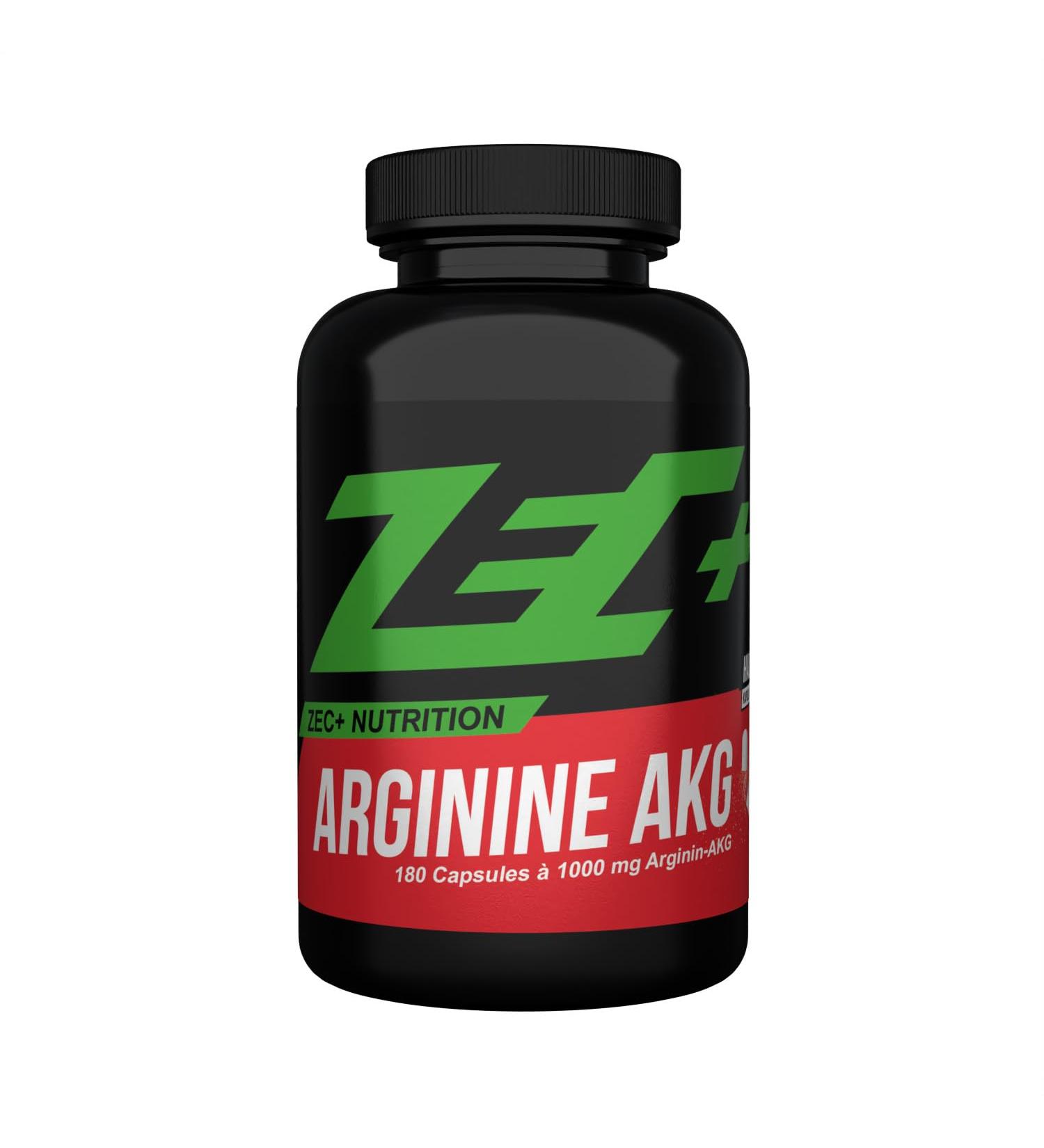 ZEC+ Arginine AKG-180 - High-Dose 1000mg L-Arginine Alpha-Ketoglutarate Capsules | Premium Pre-Workout Supplement for Bodybuilding | Made in Germany - Buy Online on GoSupps.com