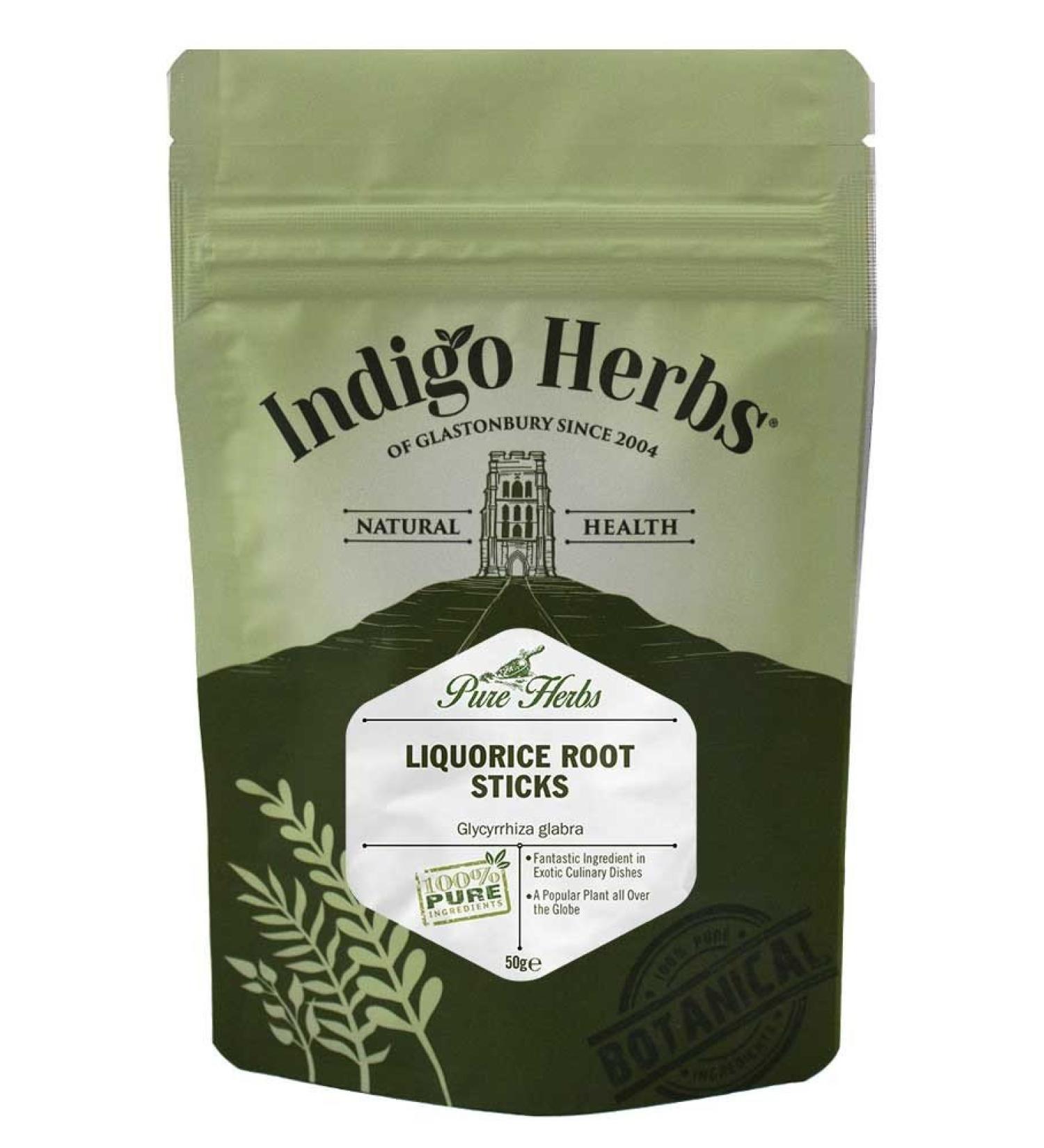 Indigo Herbs Liquorice Root Sticks 50g - Buy Online on GoSupps.com