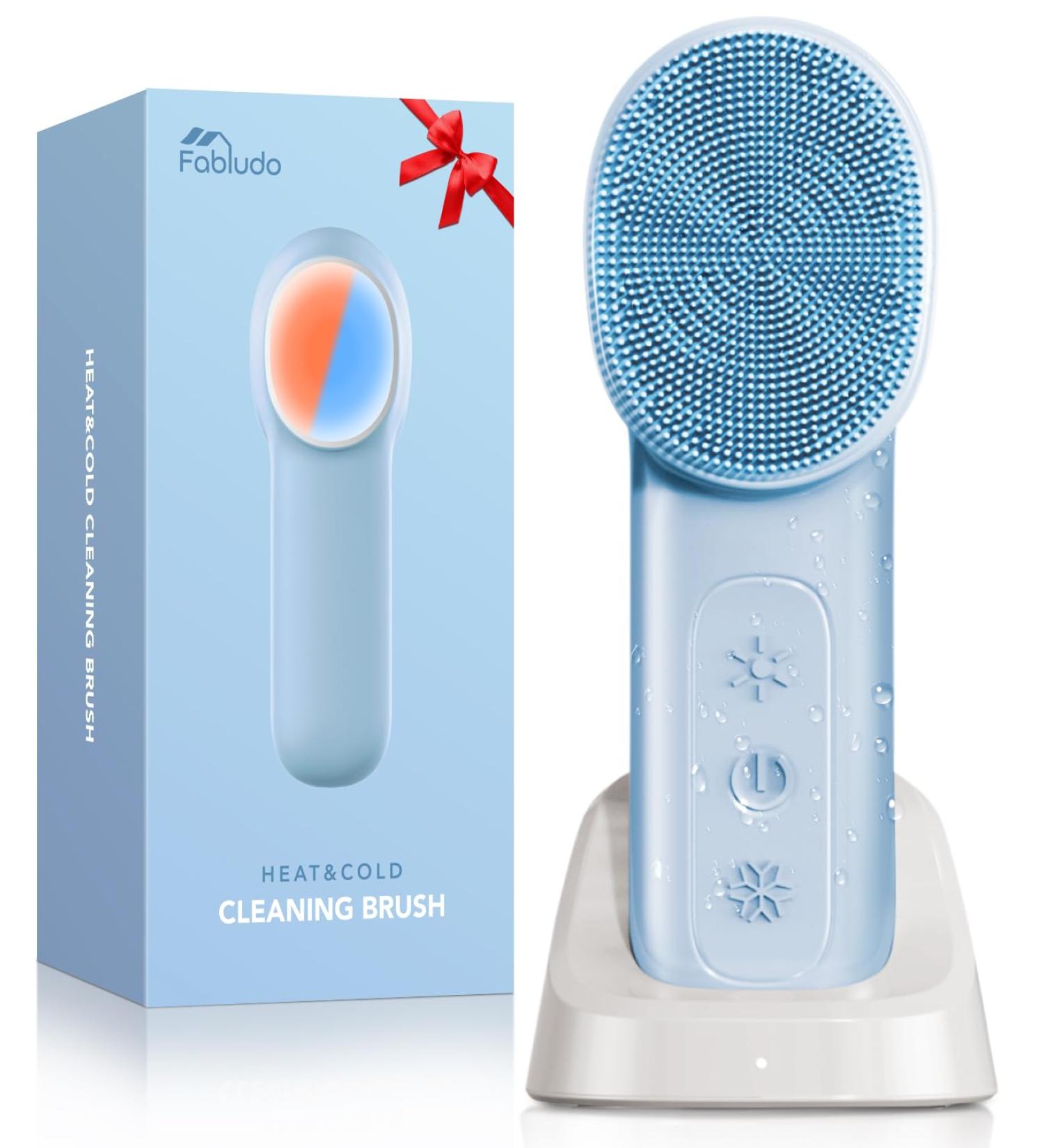 3-in-1 Waterproof Facial Cleansing Brush | Rechargeable Silicone Face Massager for Men & Women | Electric Exfoliating Brush for Blackhead Removal - Buy Online on GoSupps.com