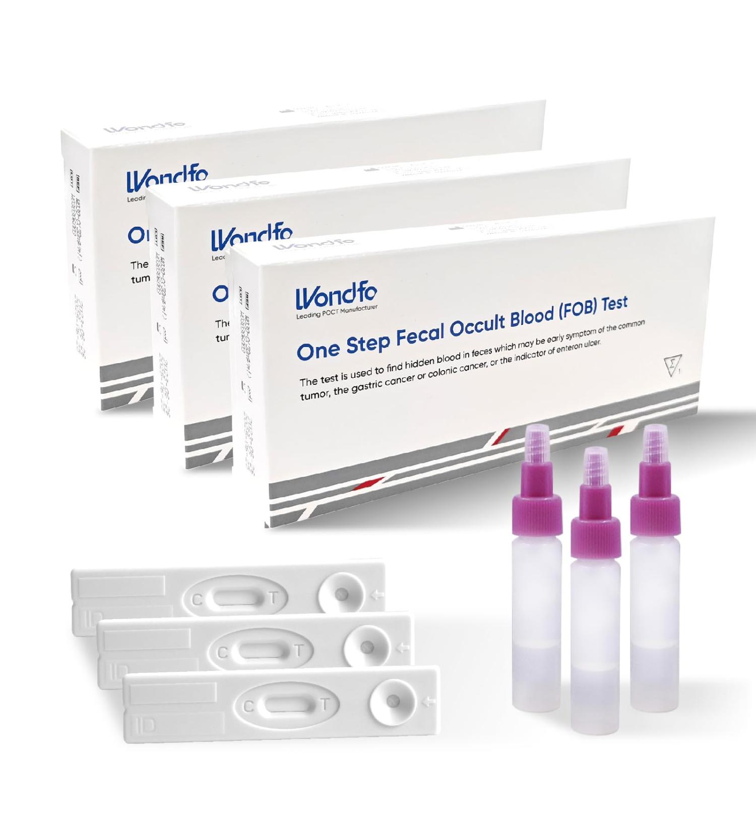 Wondfo Darmest Quick Test FOB - 3 Pack Self-Test for Intestinal Health | Early Detection of Occult Blood in Stool - Buy Online on GoSupps.com