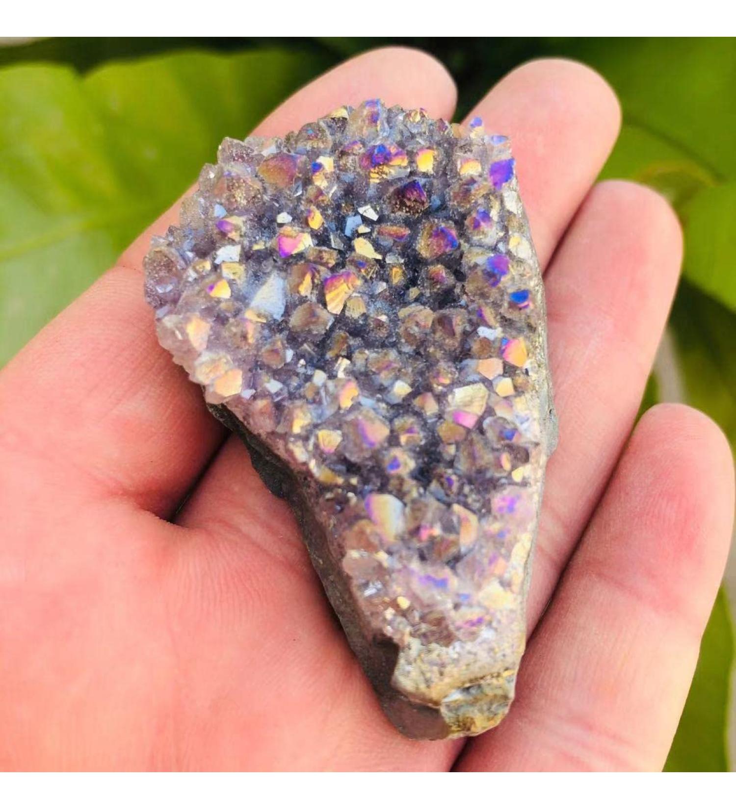 15g-100g Mini Size Natural Aura Crystal Cluster Stone 1pc HOMEZHOU (Color : 1pc 76g-88g)