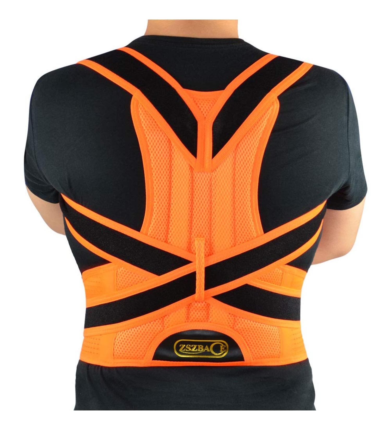 Zszbace Posture Correction Back Support for Men & Women | Relieve Back Pain Correct Hump & Lordosis | 5 Sizes Available for Office & Sports - Buy Online on GoSupps.com