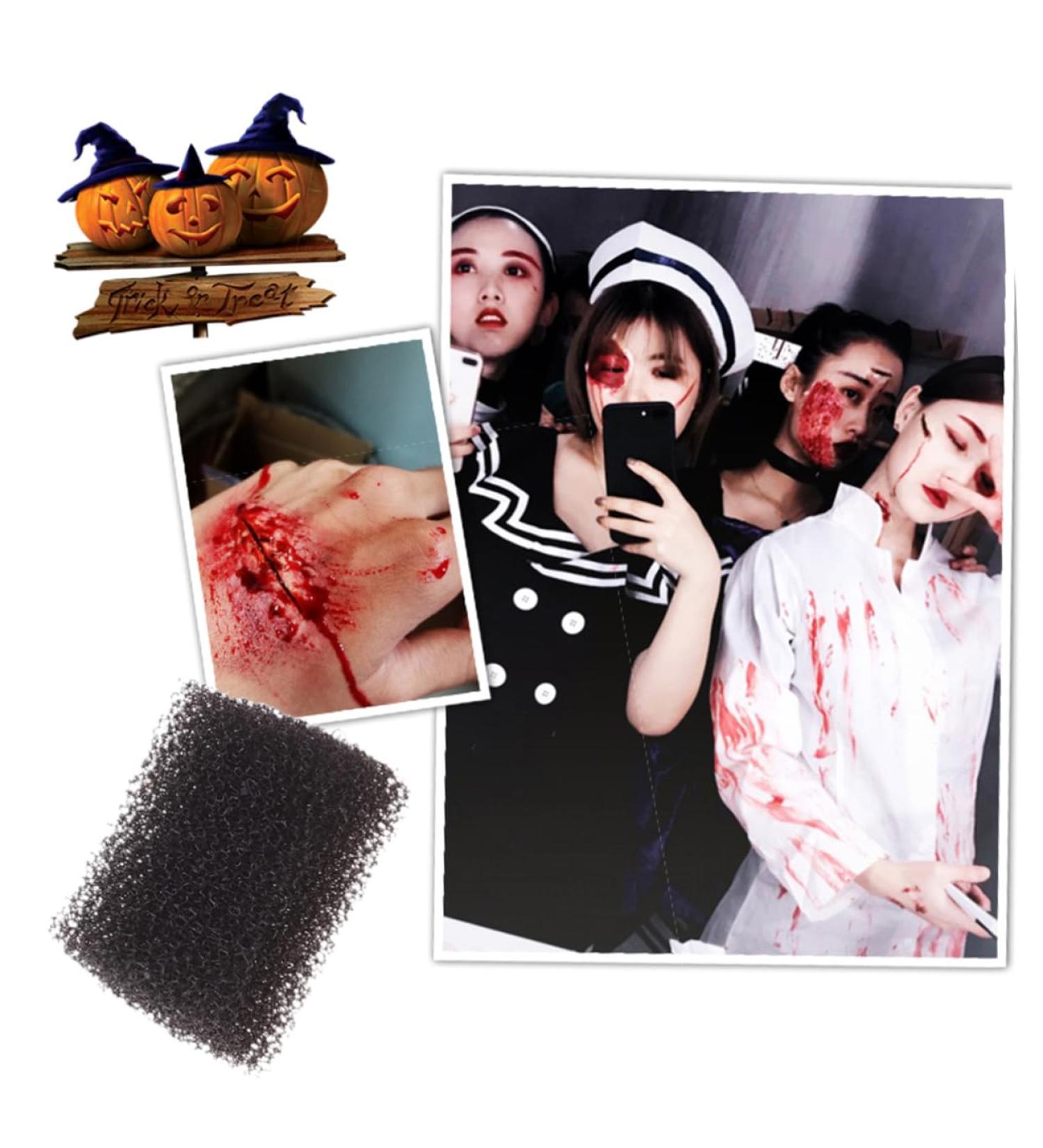 PRETYZOOM 1pc Halloween Sponge Stipple Sponge Halloween Horror Wounds Sponge Black Makeup Sponge Makeup Sponge Halloween Super Sponge Mud Skin Sponge Cosmetic Bags Bulk Aldult Top Coat Size 2 Black - Buy Online on GoSupps.com