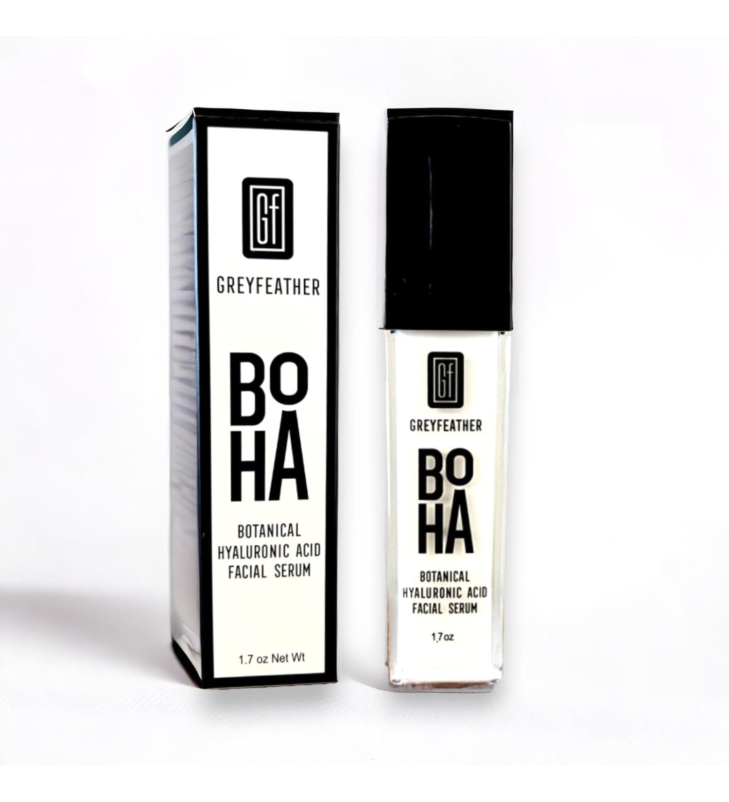 Greyfeather Hyaluronic Acid Serum - Ultimate Hydrating Serum with Vitamin C & Niacinamide for Youthful Plump Skin | Reduces Wrinkles & Signs of Aging - Buy Online on GoSupps.com