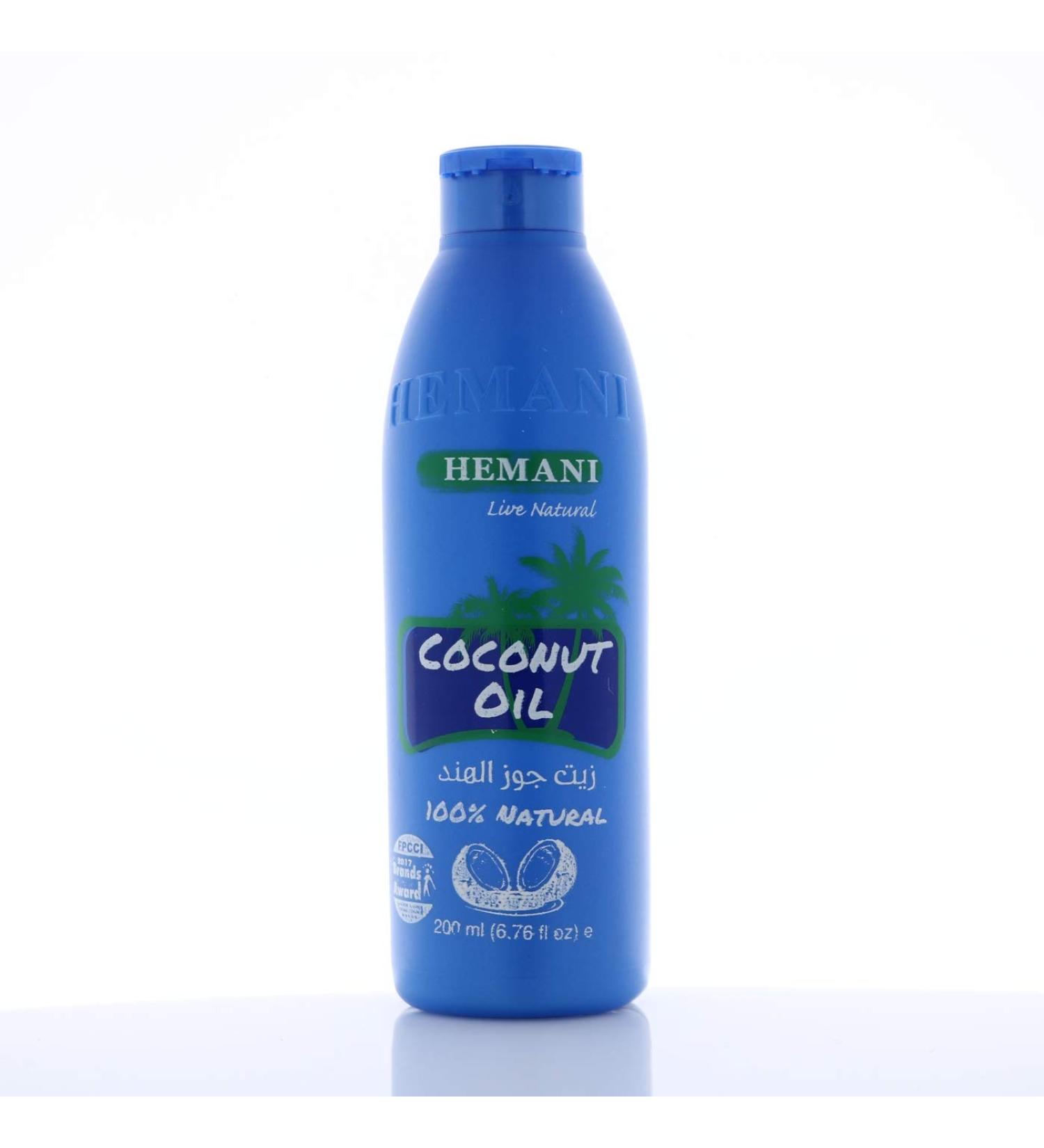 Hemani Coconut Hair Oil 200mL - Nourishing Blue Bottle | Best for Healthy Hair & International Shipping - Buy Online on GoSupps.com
