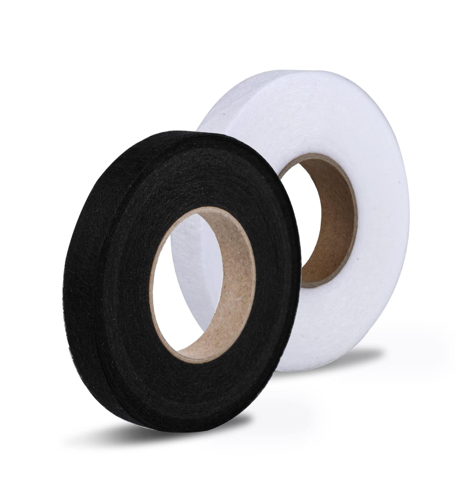 SAVITA 140 Yards Hem Tape - Iron-On No Sew Fabric Fusing Tape for Pants, Jeans, Skirts - Black and White - 0.4inch and 0.6inch Widths - Buy Online on GoSupps.com