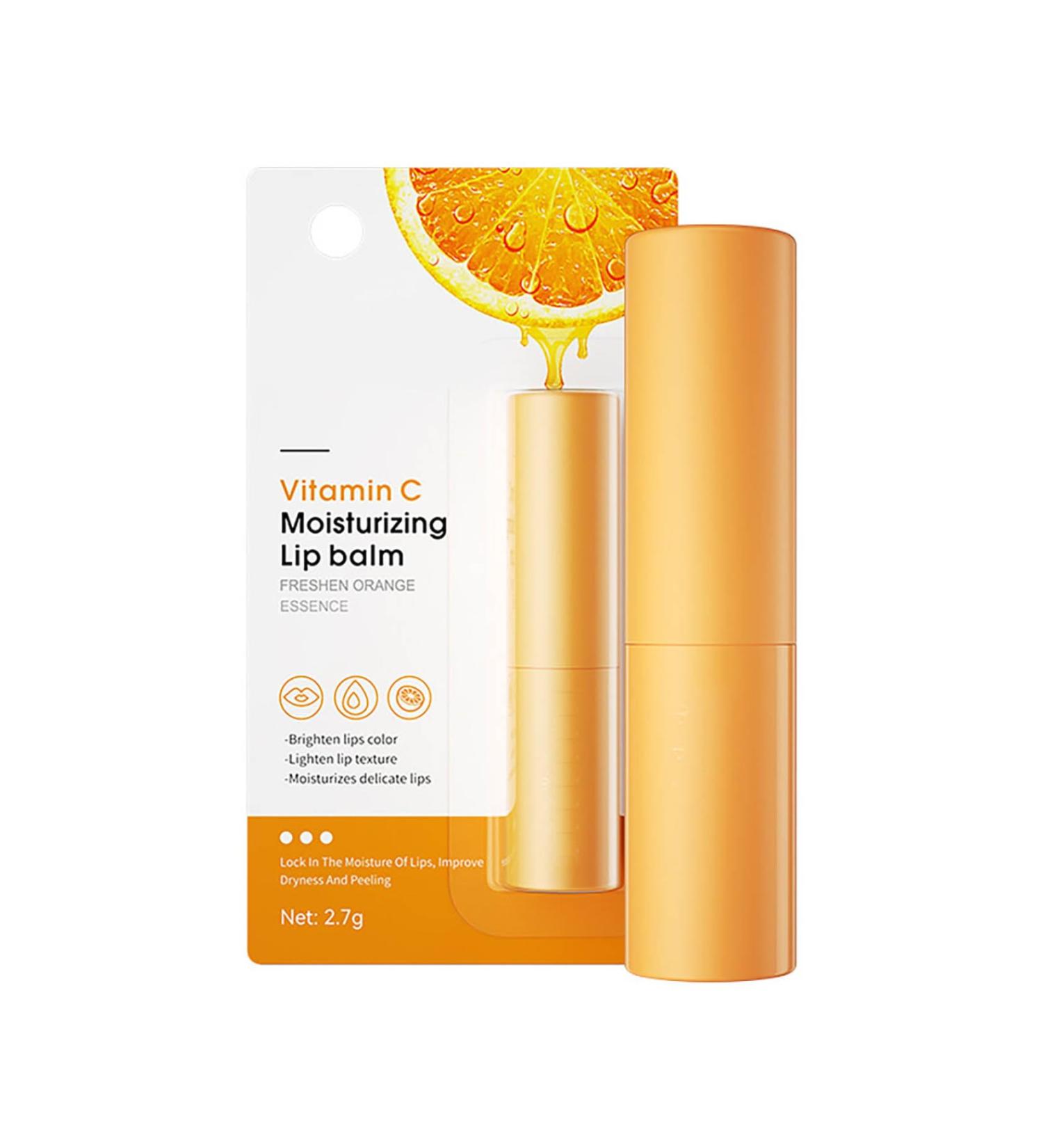 Jugaoge 2.7g Lip Balm Natural Hydrating Moisturizer for Women Girls Long Lasting Non Greasy Nourishment Dry Lips Care Smooth Soft Vitamin C One Size One Size Vitamin C - Buy Online on GoSupps.com