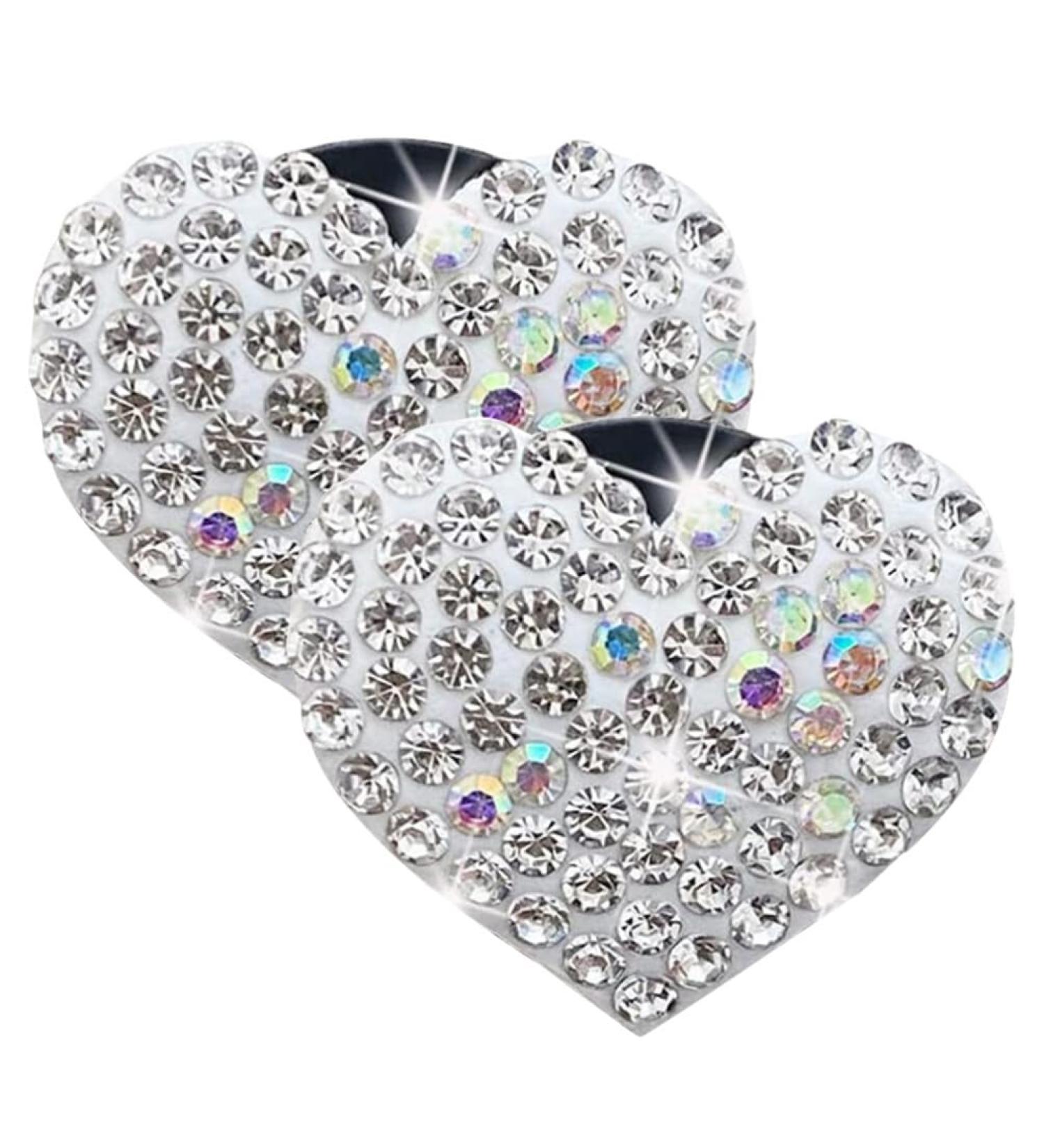 Buy SOLUSTRE Bling Heart Air Vent Clips - 2pcs Car Decoration & Freshener Accessories for Stylish Interior Decor - Buy Online on GoSupps.com
