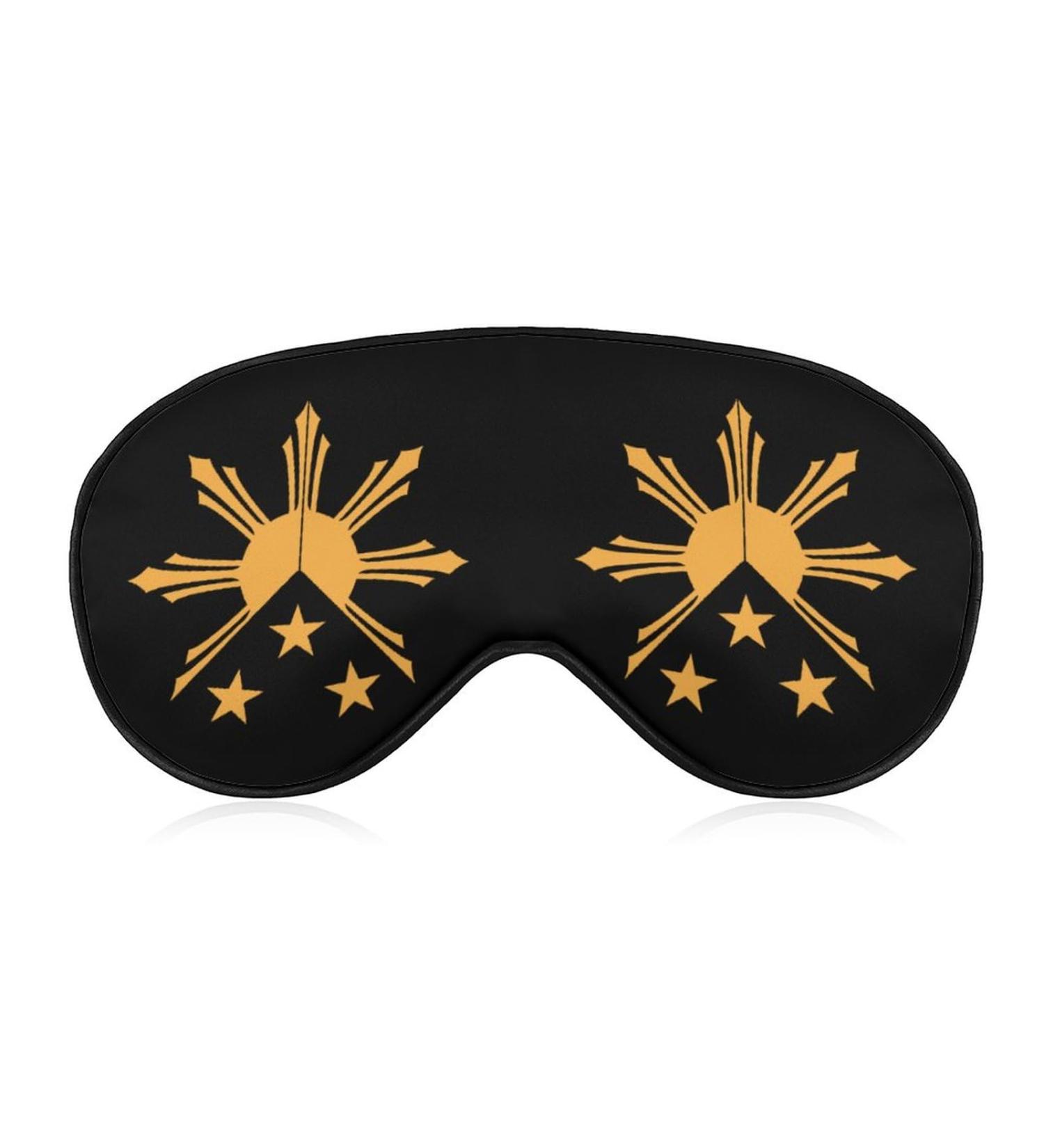 Tribal Philippines Sun and Stars Flag Sleep Mask - Adjustable Blindfold for Men and Women | Blocks Light for Travel, Nap, and Sleeping - Buy Online on GoSupps.com